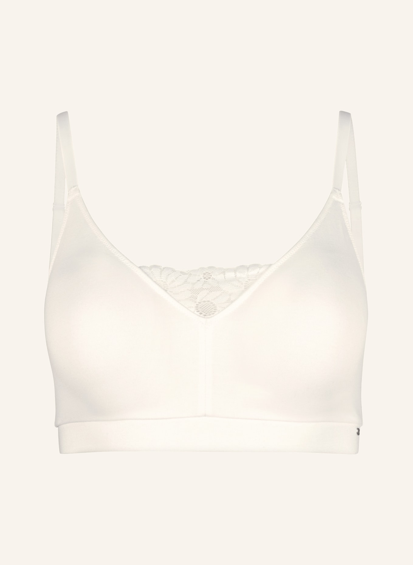 Skiny Triangle bra EVERY DAY IN COTTON LACE, Color: WHITE (Image 1)