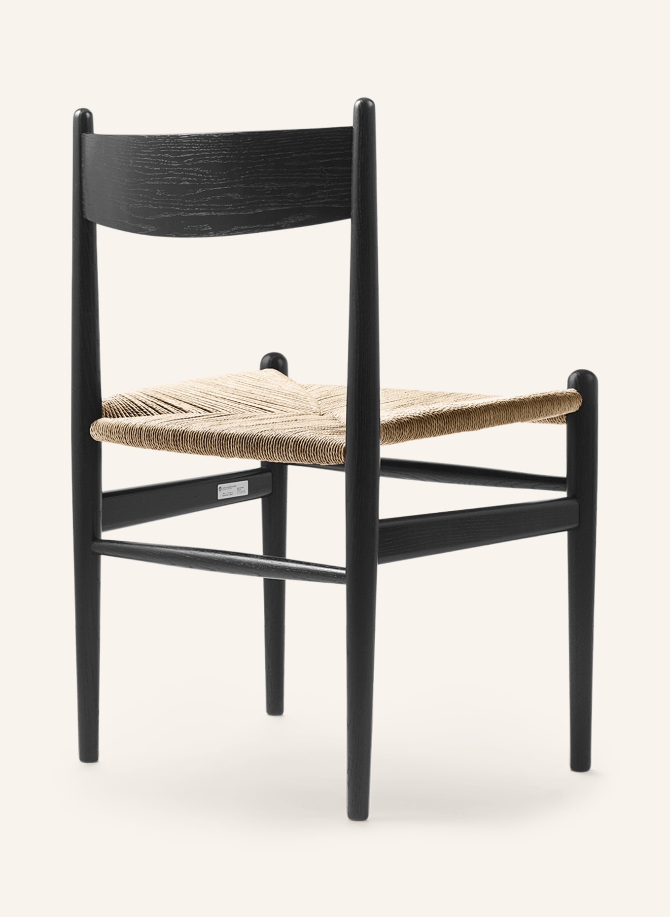 CARL HANSEN AND SØN Stuhl CH36: Eiche gemalt schwarz