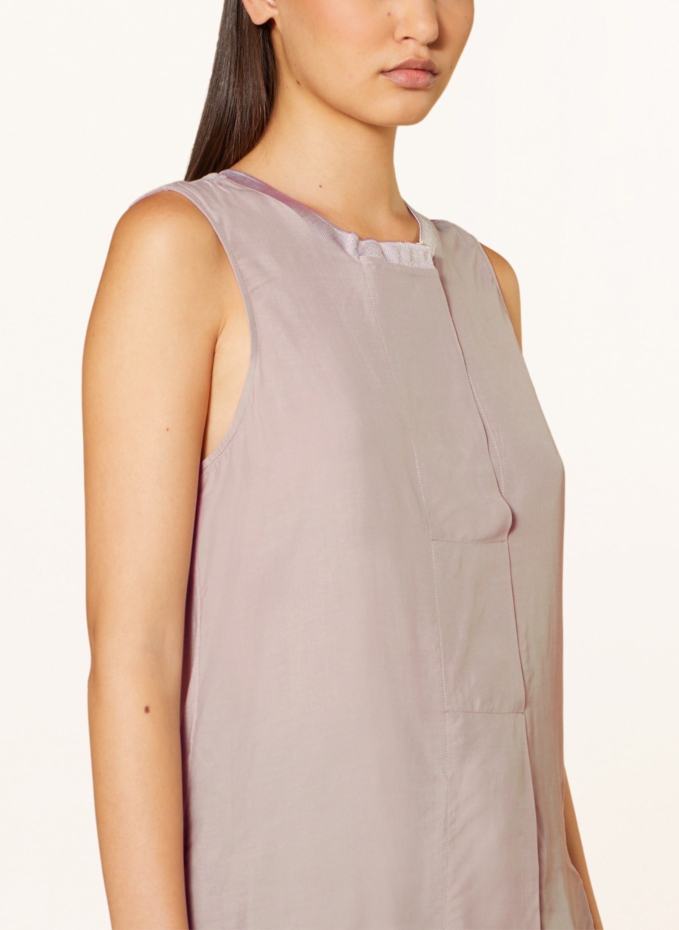 REISS Blouse top JENNIFER in mixed materials, Color: LIGHT BROWN (Image 4)