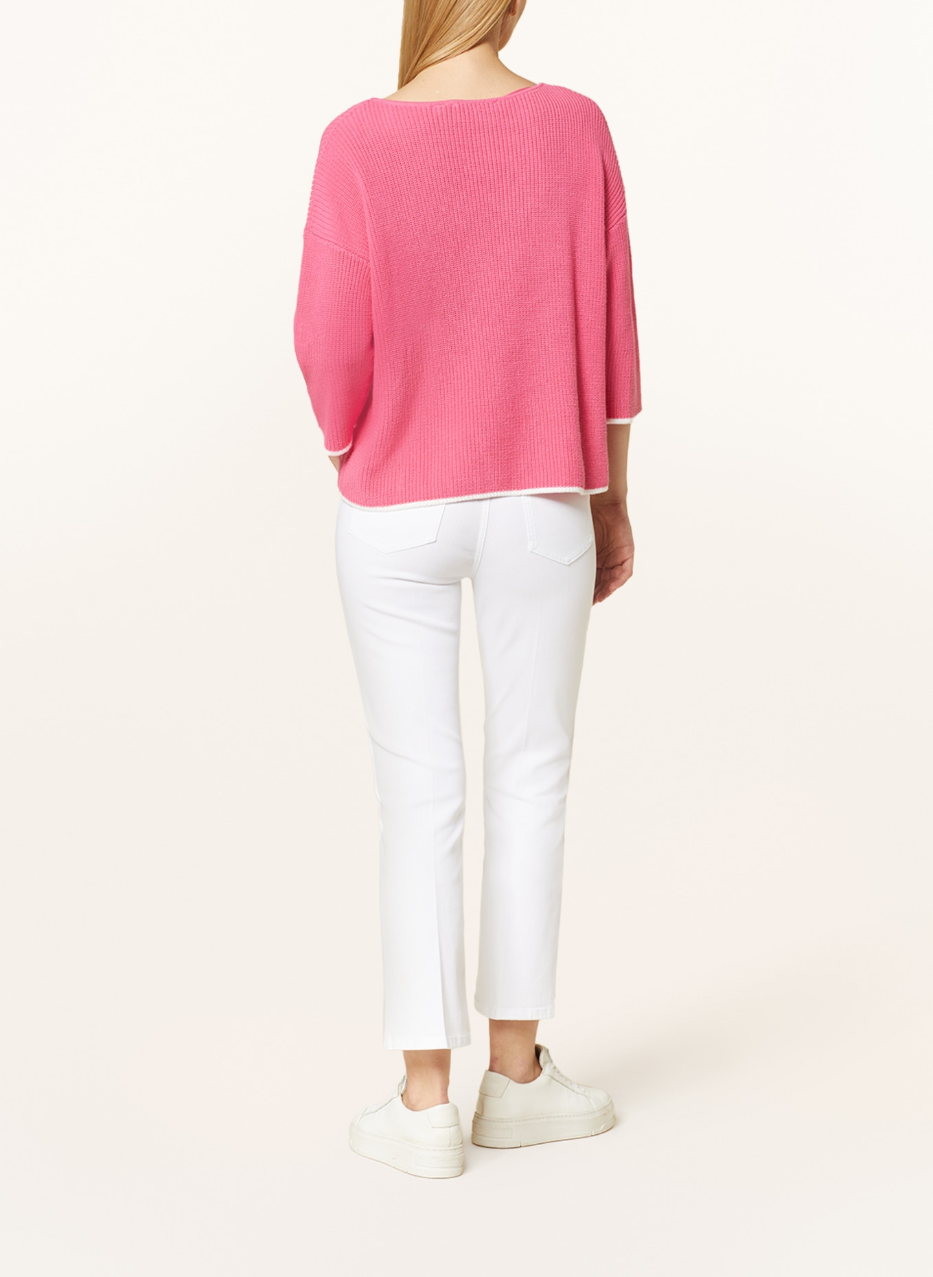 comma casual identity Pullover, Farbe: PINK/ WEISS (Bild 3)