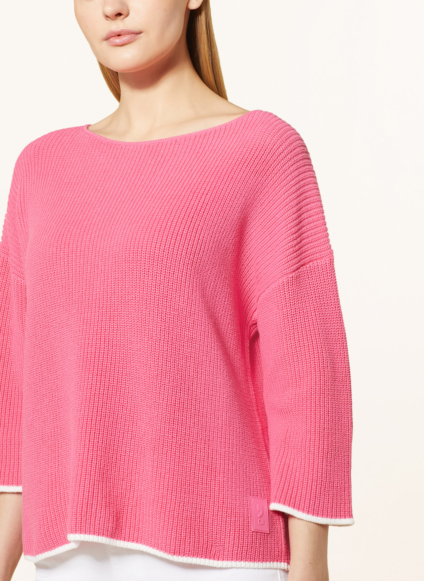 comma casual identity Sweater, Color: PINK/ WHITE (Image 4)