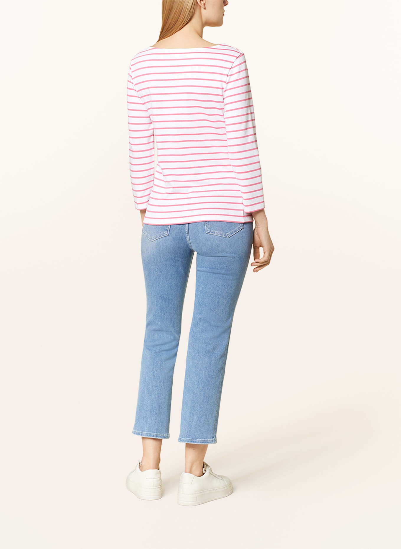 comma casual identity Long sleeve shirt, Color: WHITE/ PINK (Image 3)