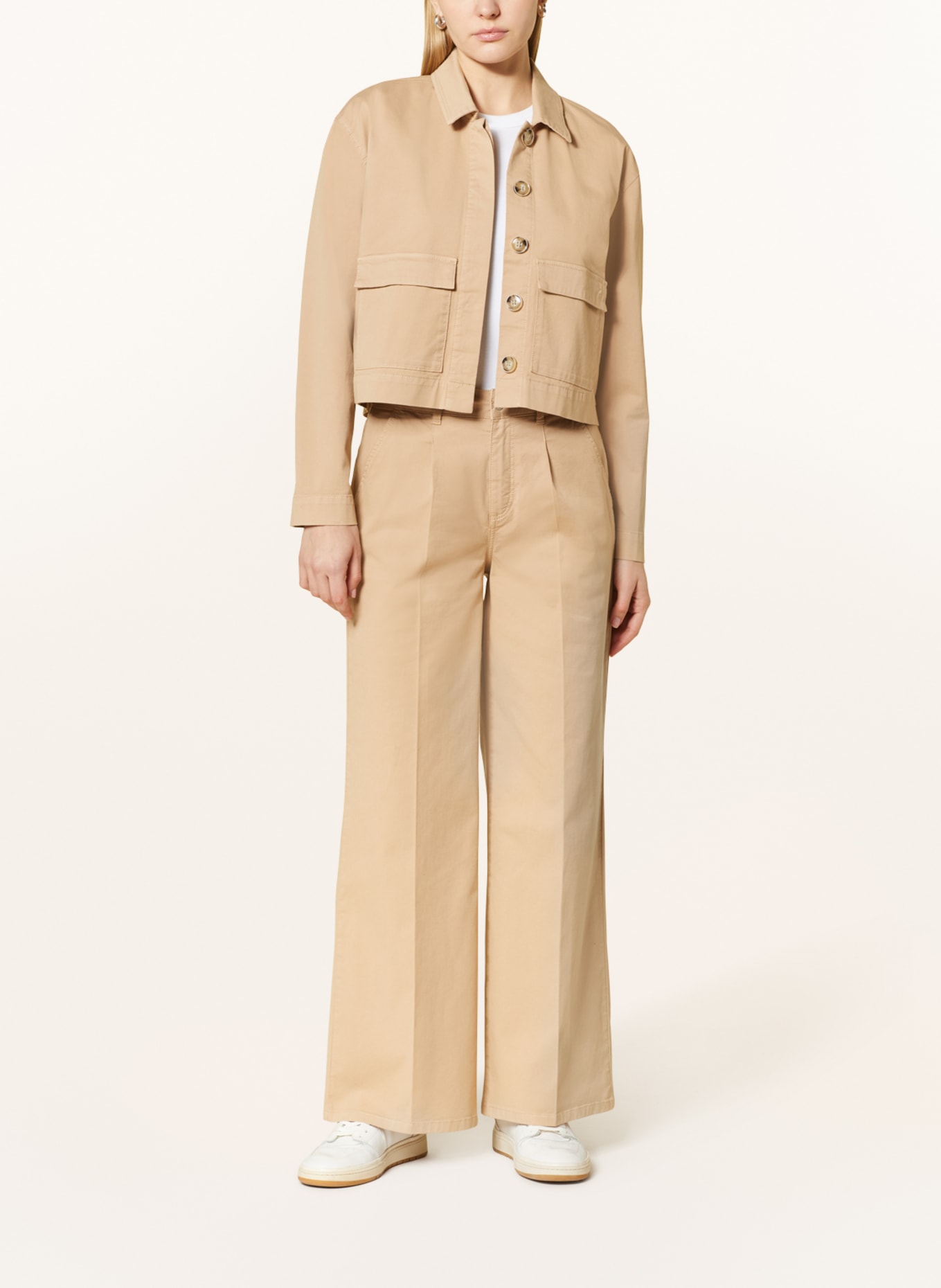 comma casual identity Cropped jacket, Color: BEIGE (Image 2)