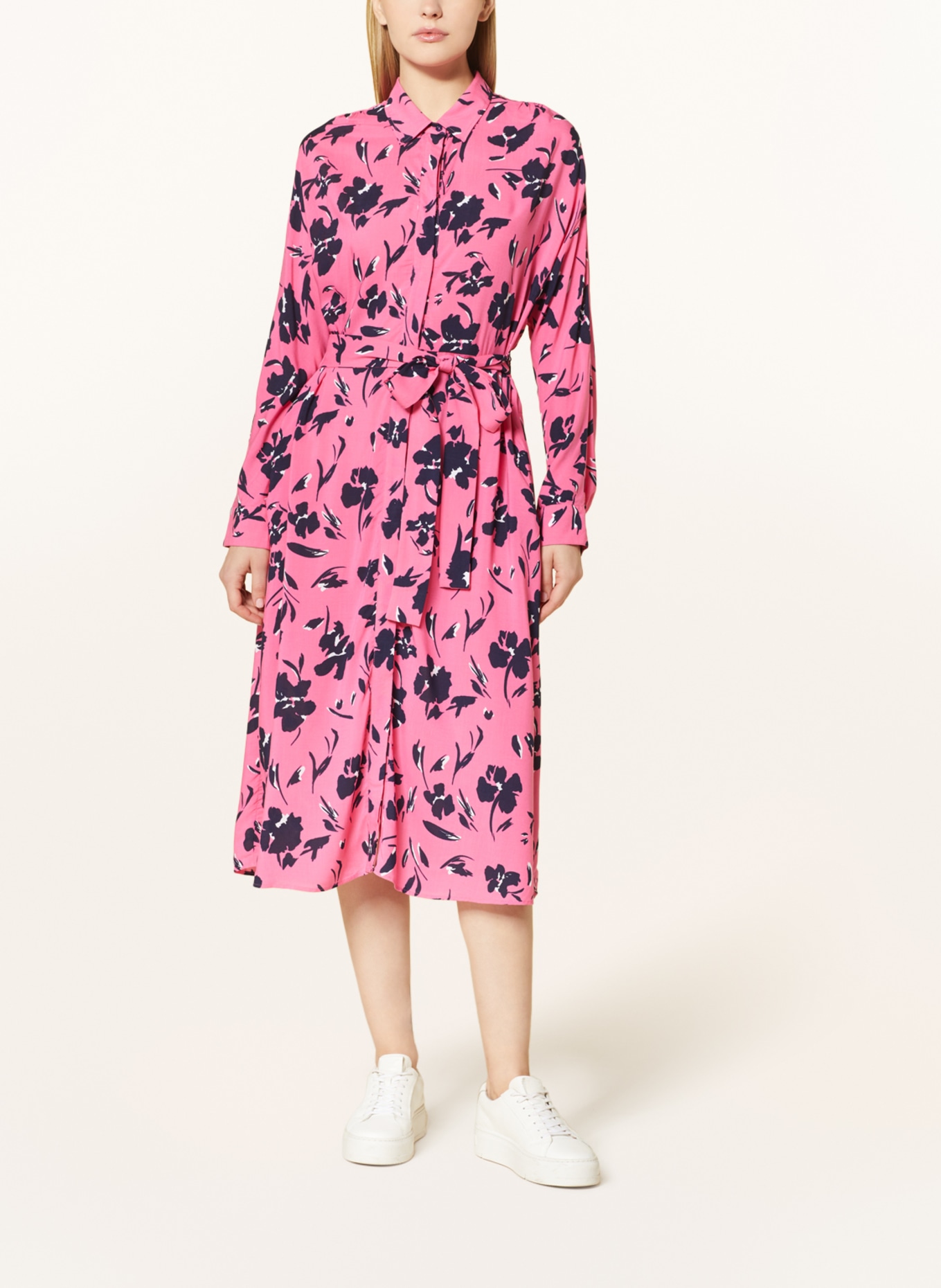 comma casual identity Shirt dress, Color: PINK/ BLACK/ WHITE (Image 2)