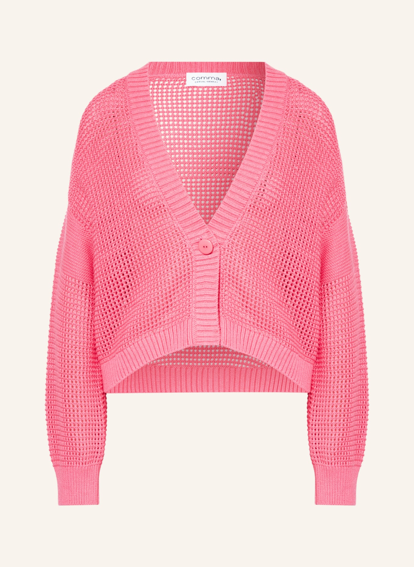 comma casual identity Oversized cardigan, Color: PINK (Image 1)