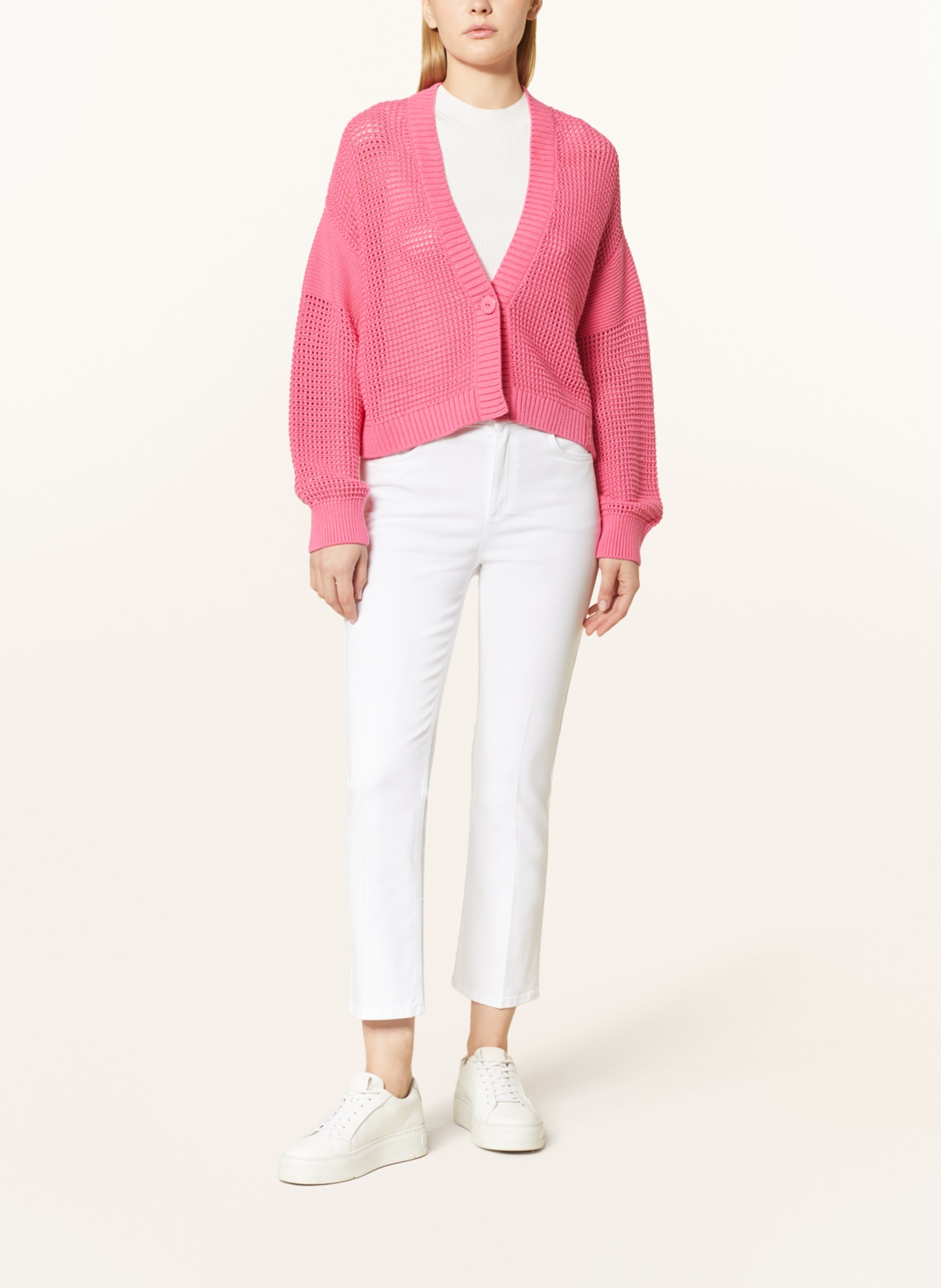 comma casual identity Oversized cardigan, Color: PINK (Image 2)
