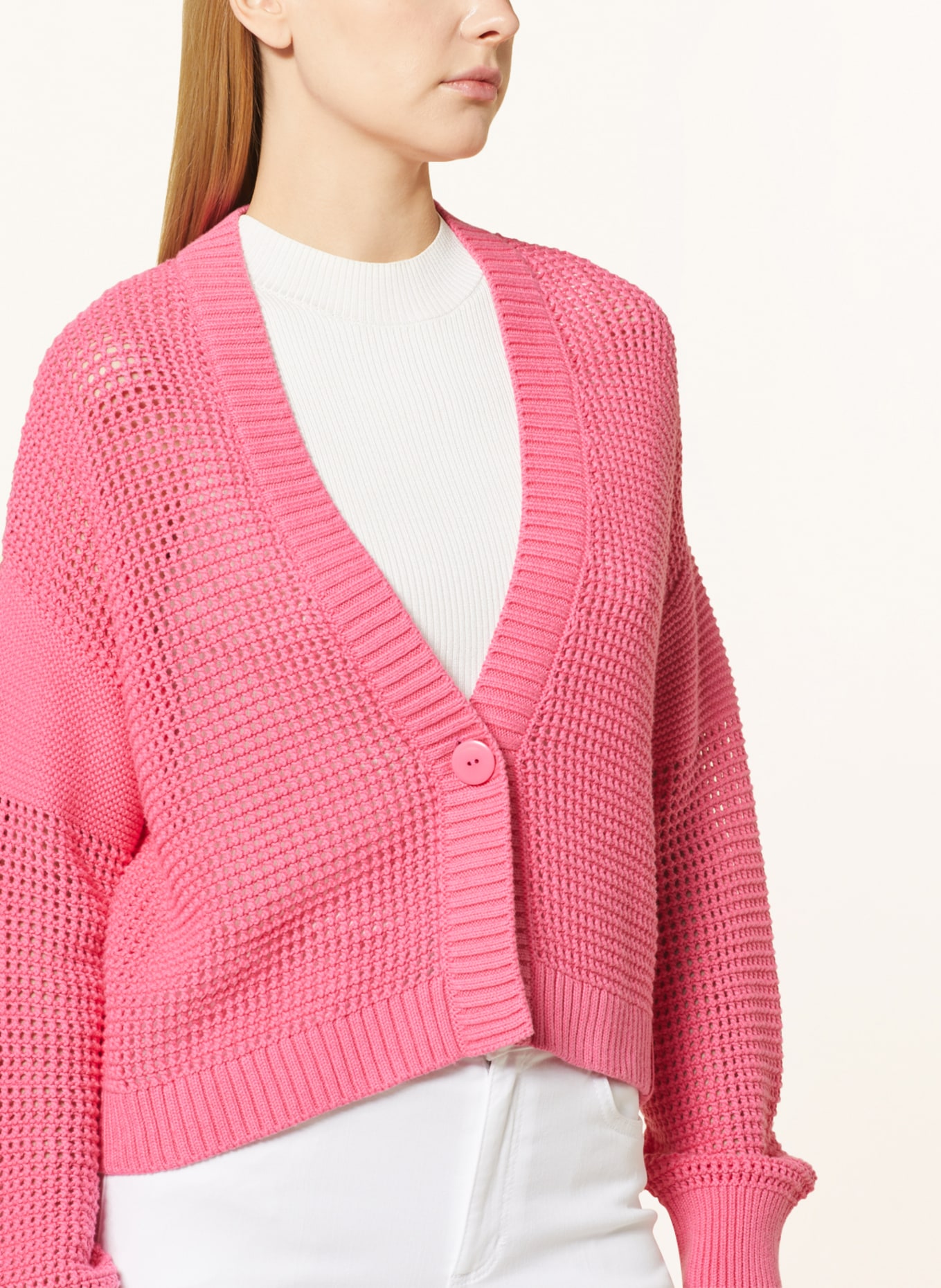 comma casual identity Oversized cardigan, Color: PINK (Image 4)