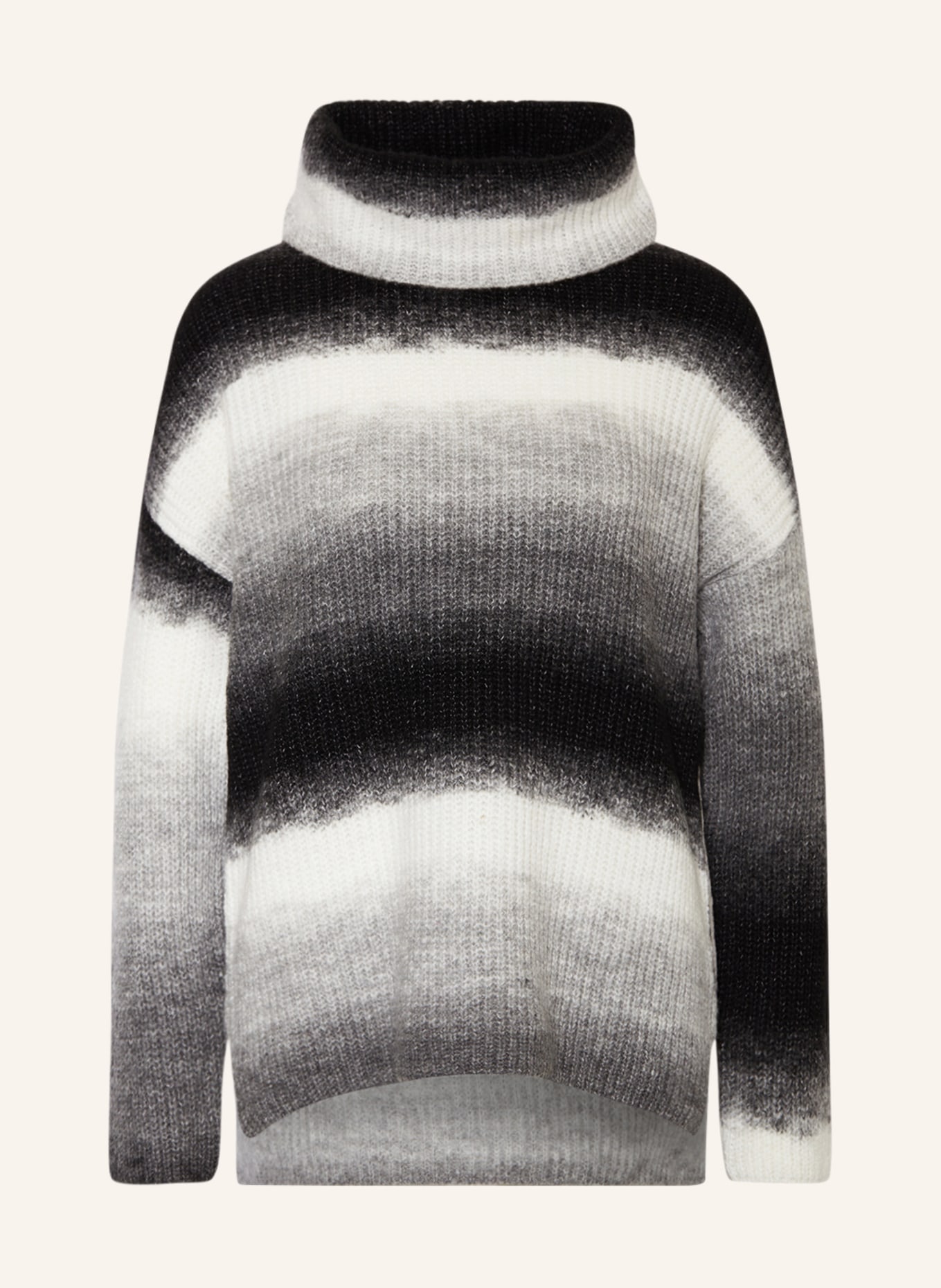 CARTOON Turtleneck sweater, Color: BLACK/ WHITE/ LIGHT GRAY (Image 1)