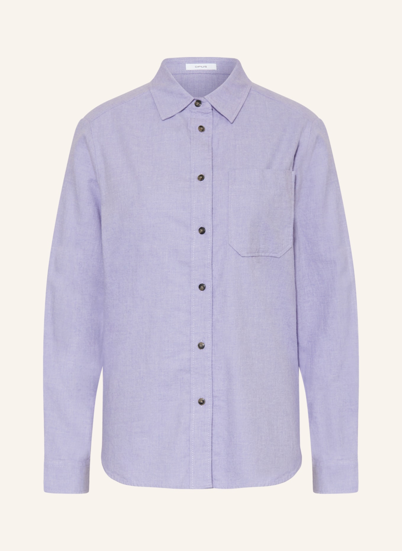 OPUS Shirt blouse FARVEN in flannel, Color: LIGHT PURPLE (Image 1)