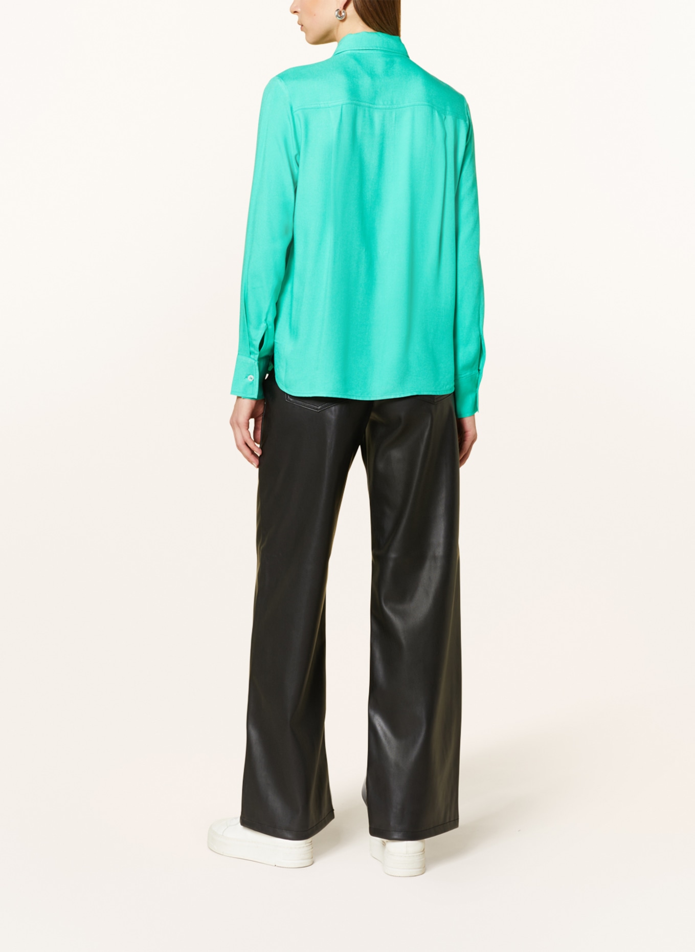 OPUS Shirt blouse FALVA in jersey, Color: GREEN (Image 3)