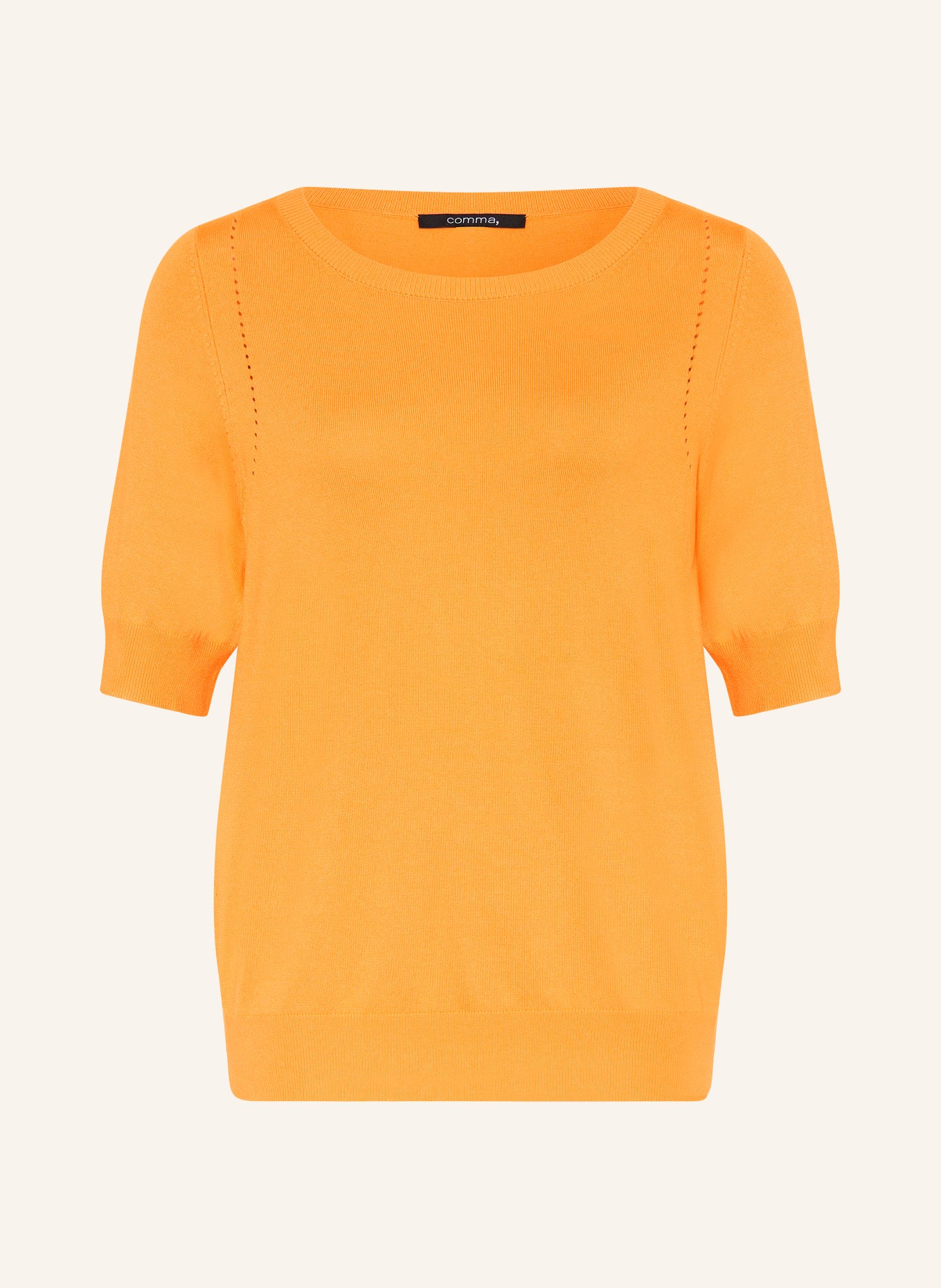 comma Knit shirt, Color: ORANGE (Image 1)