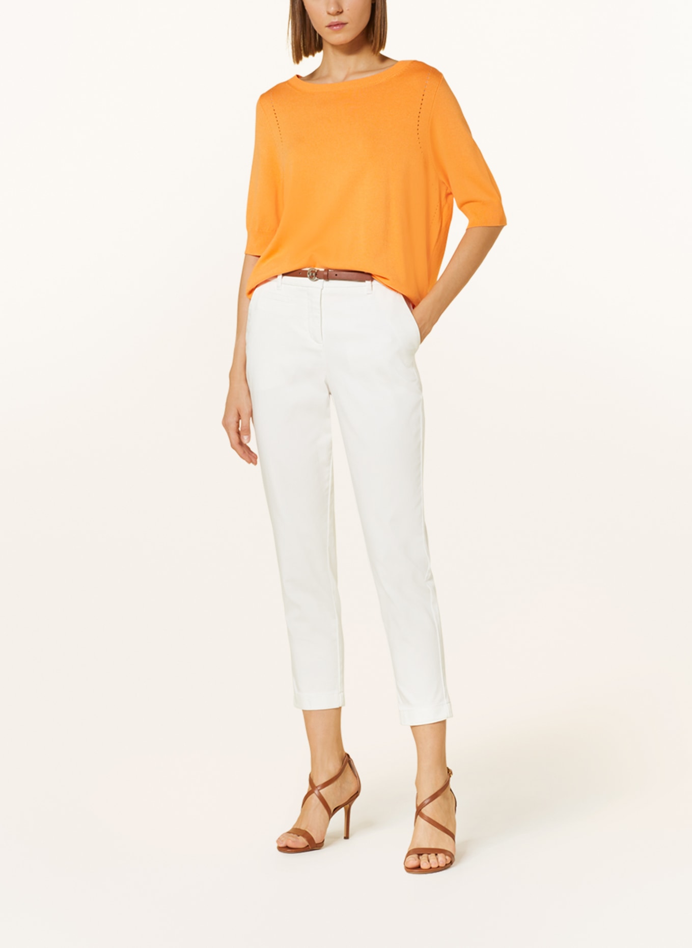comma Knit shirt, Color: ORANGE (Image 2)