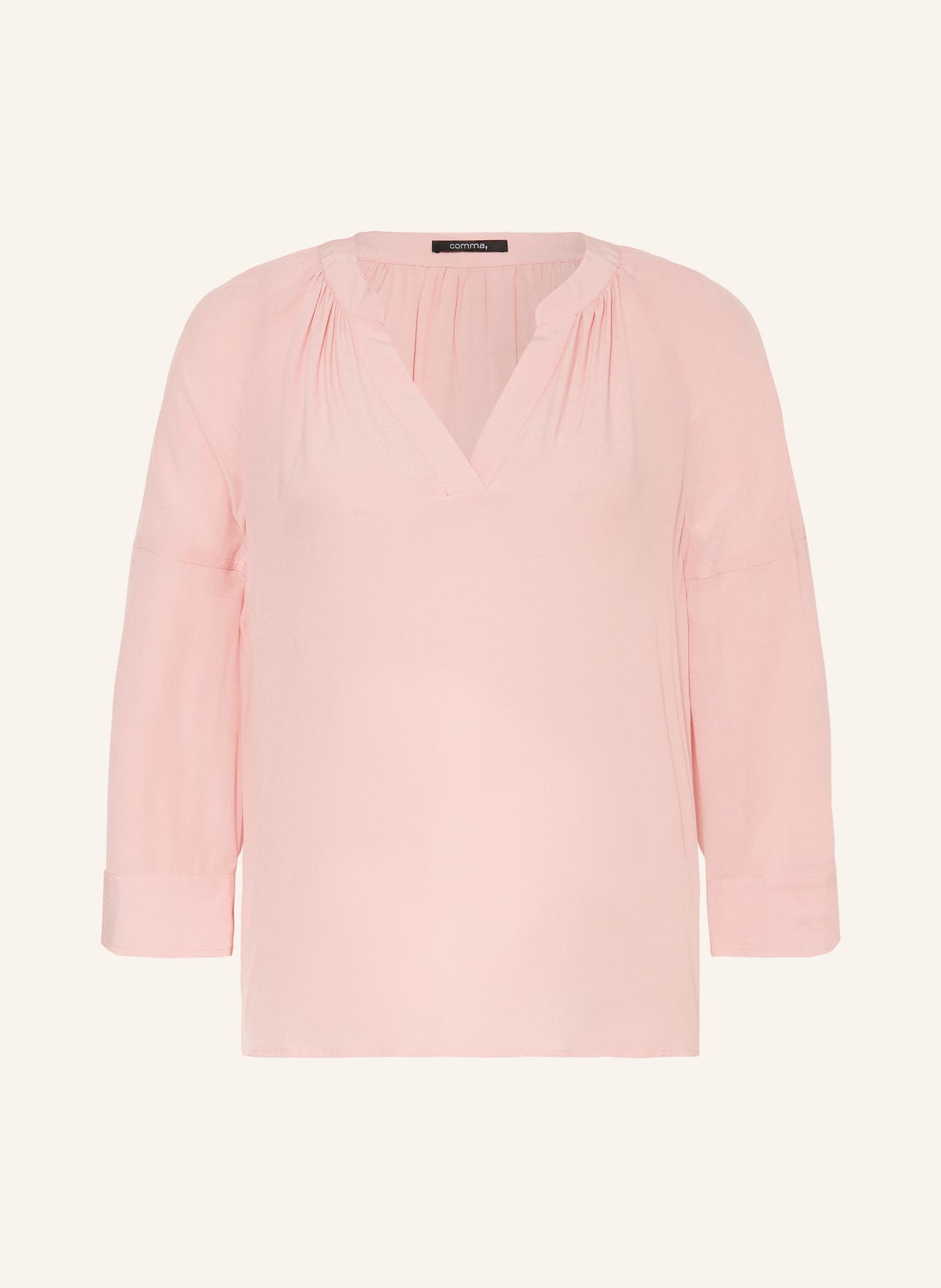 comma Shirt blouse with 3/4 sleeves, Color: PINK (Image 1)