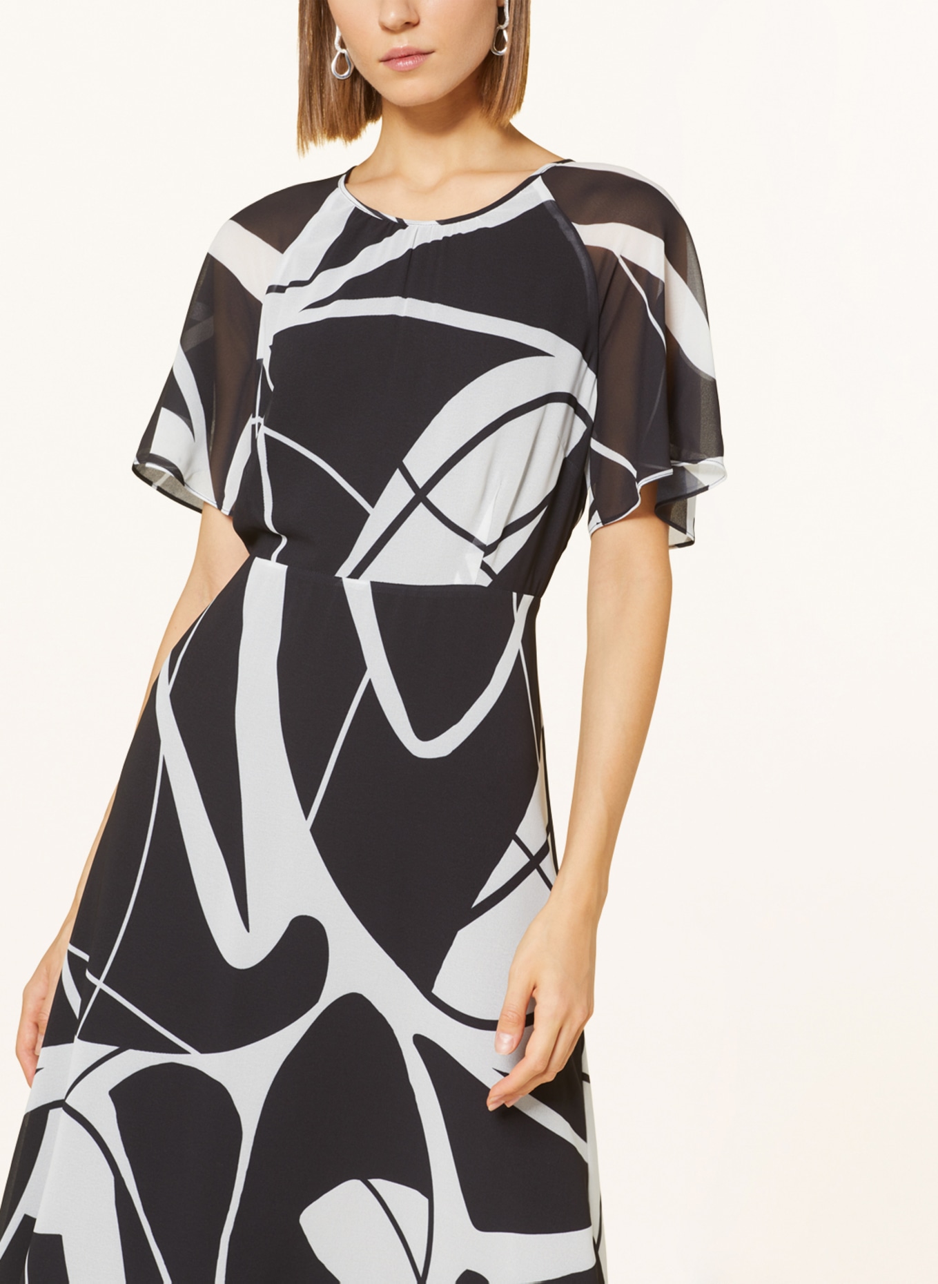 comma Dress, Color: BLACK/ WHITE (Image 4)