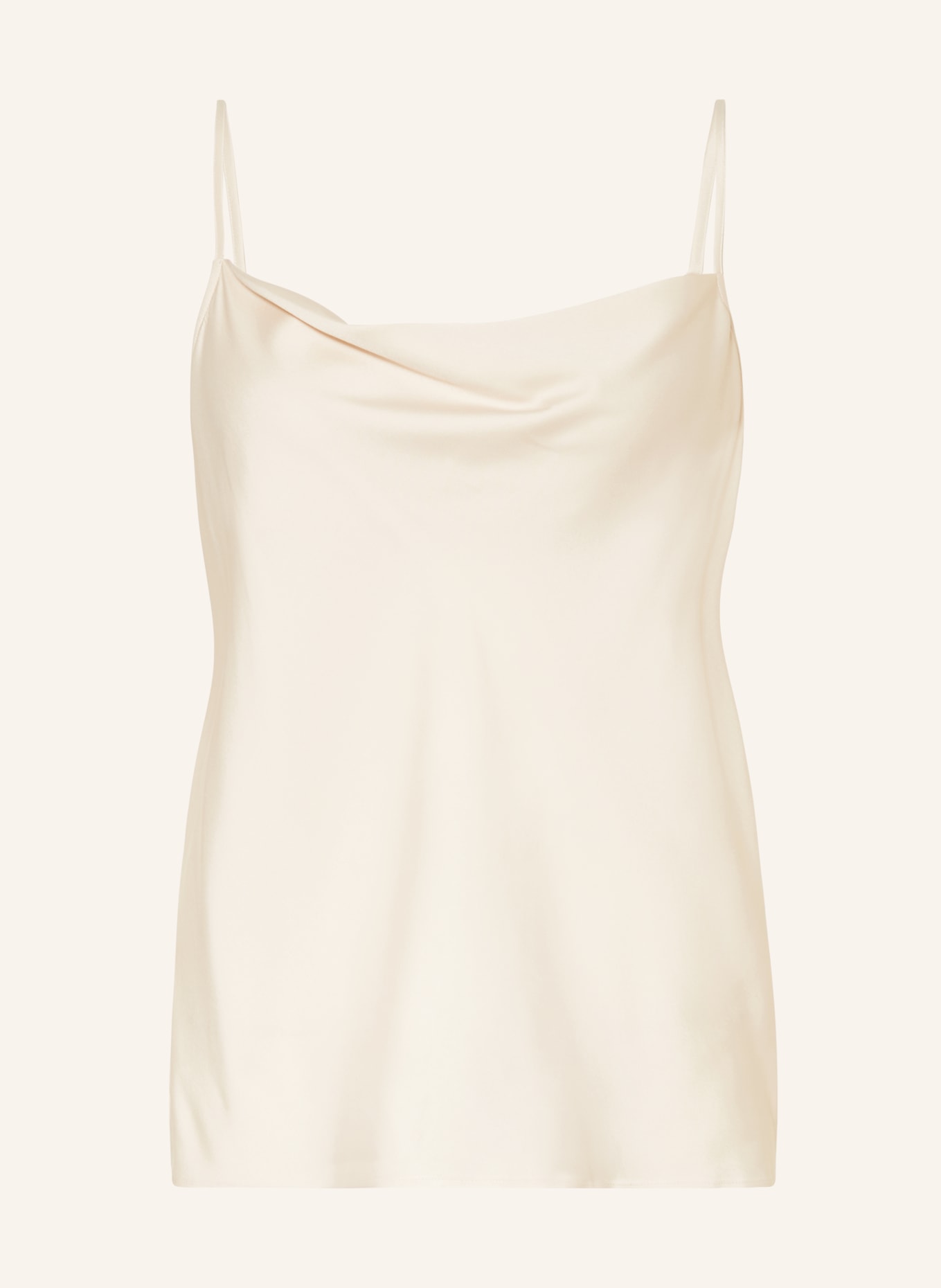 comma Blouse top in satin, Color: LIGHT BROWN (Image 1)