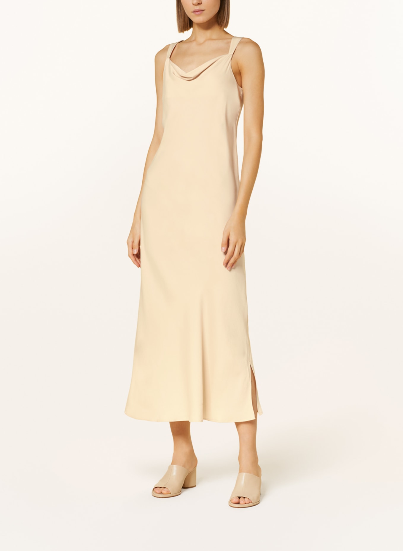 comma Satin dress, Color: LIGHT BROWN (Image 2)
