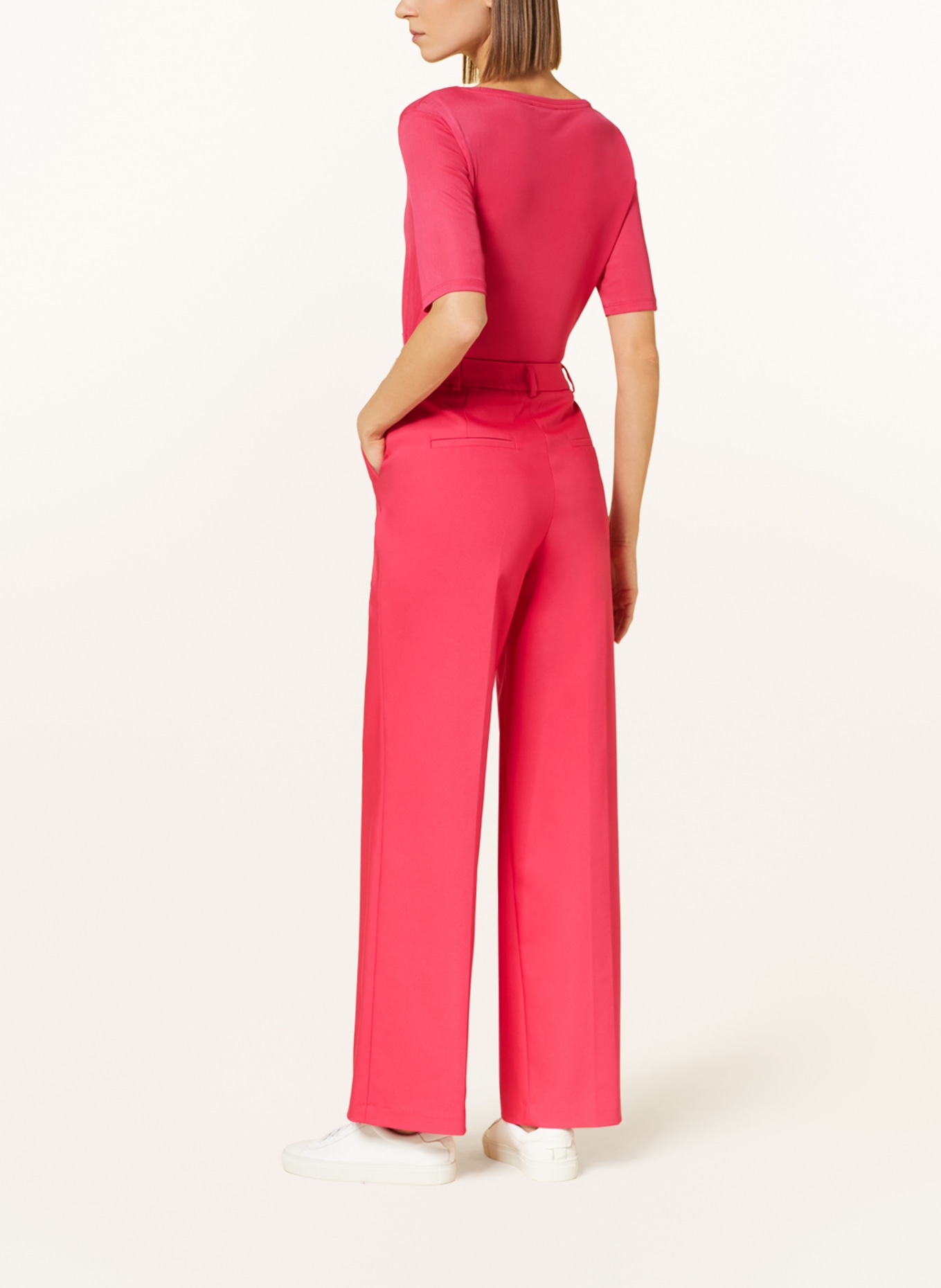 comma Wide leg trousers, Color: PINK (Image 3)