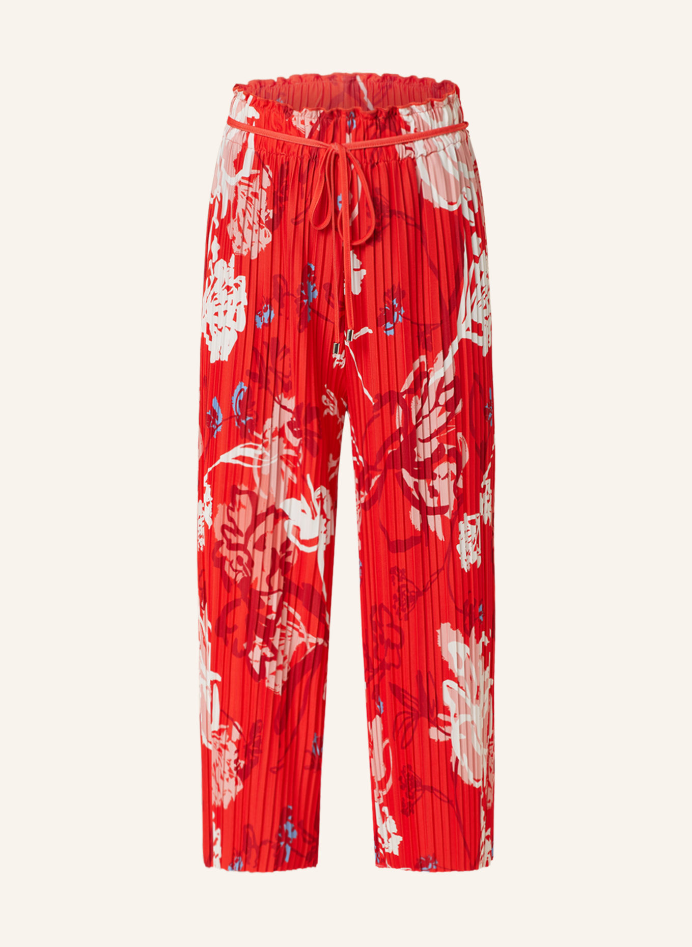 s.Oliver BLACK LABEL Pleated culottes, Color: RED/ WHITE/ LIGHT BLUE (Image 1)