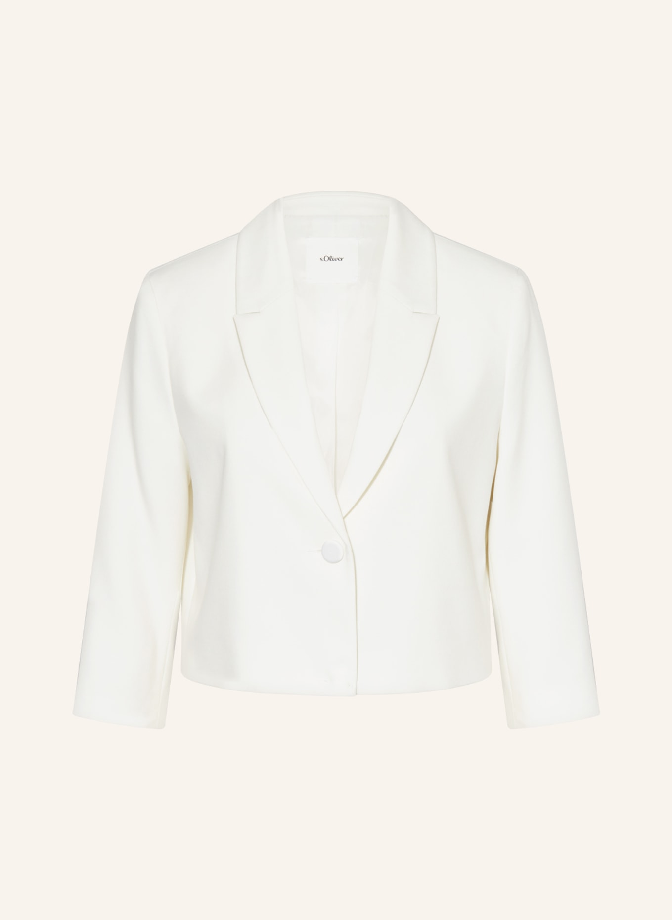 s.Oliver BLACK LABEL Blazer with 3/4 sleeve, Color: WHITE (Image 1)