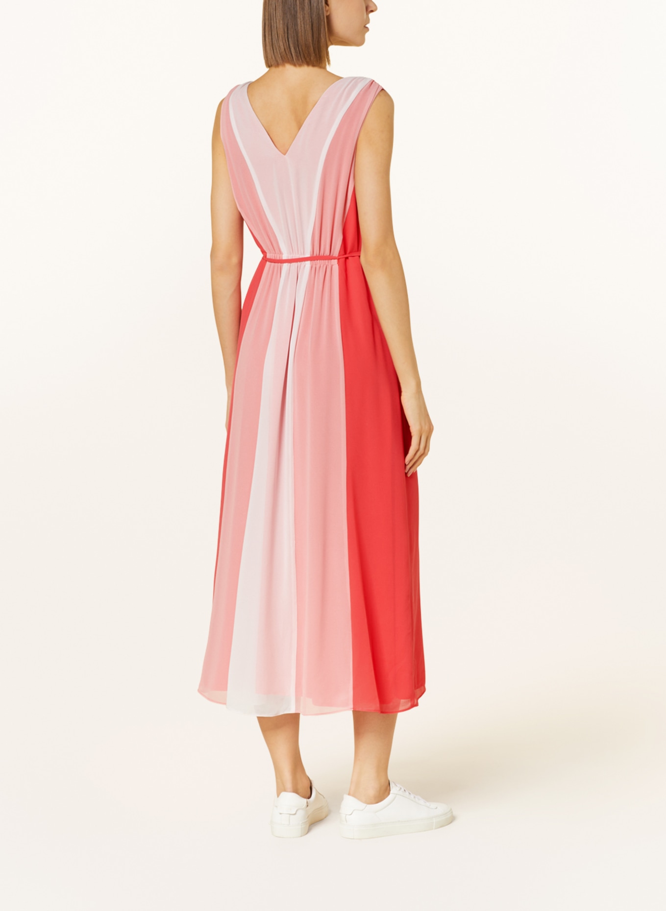 comma Dress, Color: SALMON/ WHITE (Image 3)