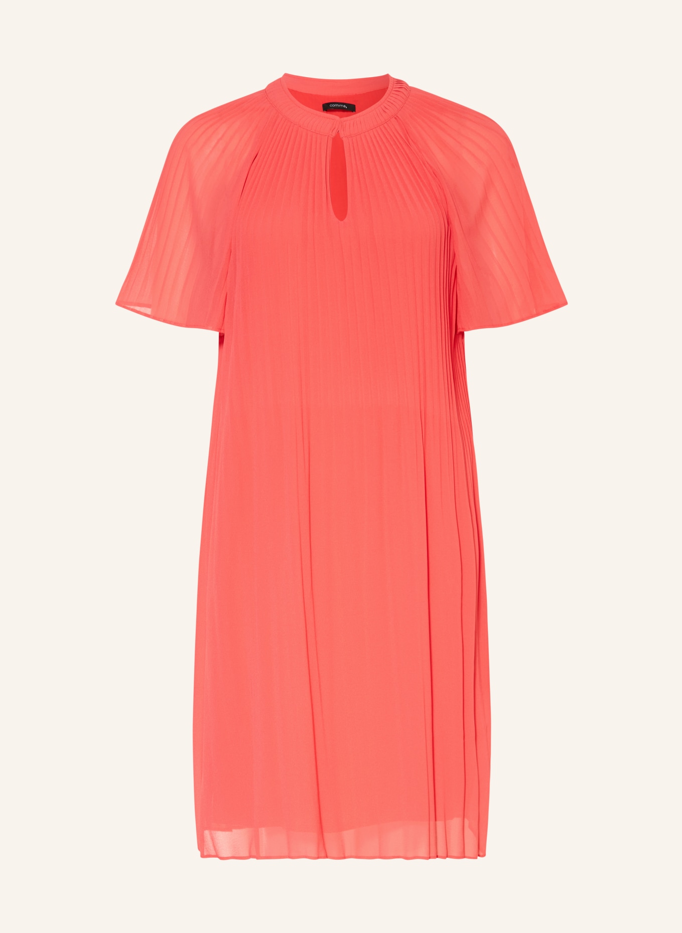 comma Pleated dress, Color: SALMON (Image 1)