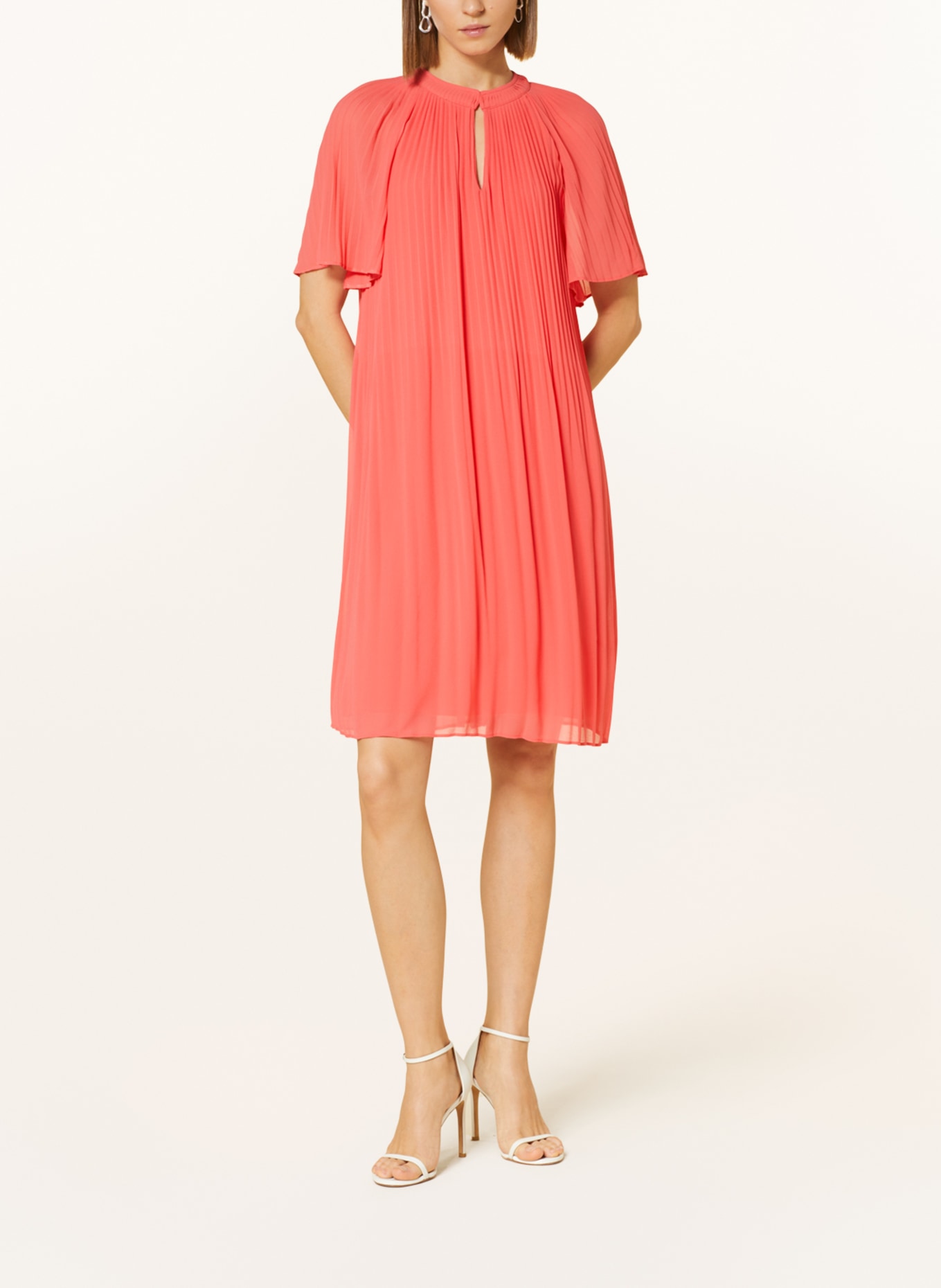 comma Pleated dress, Color: SALMON (Image 2)
