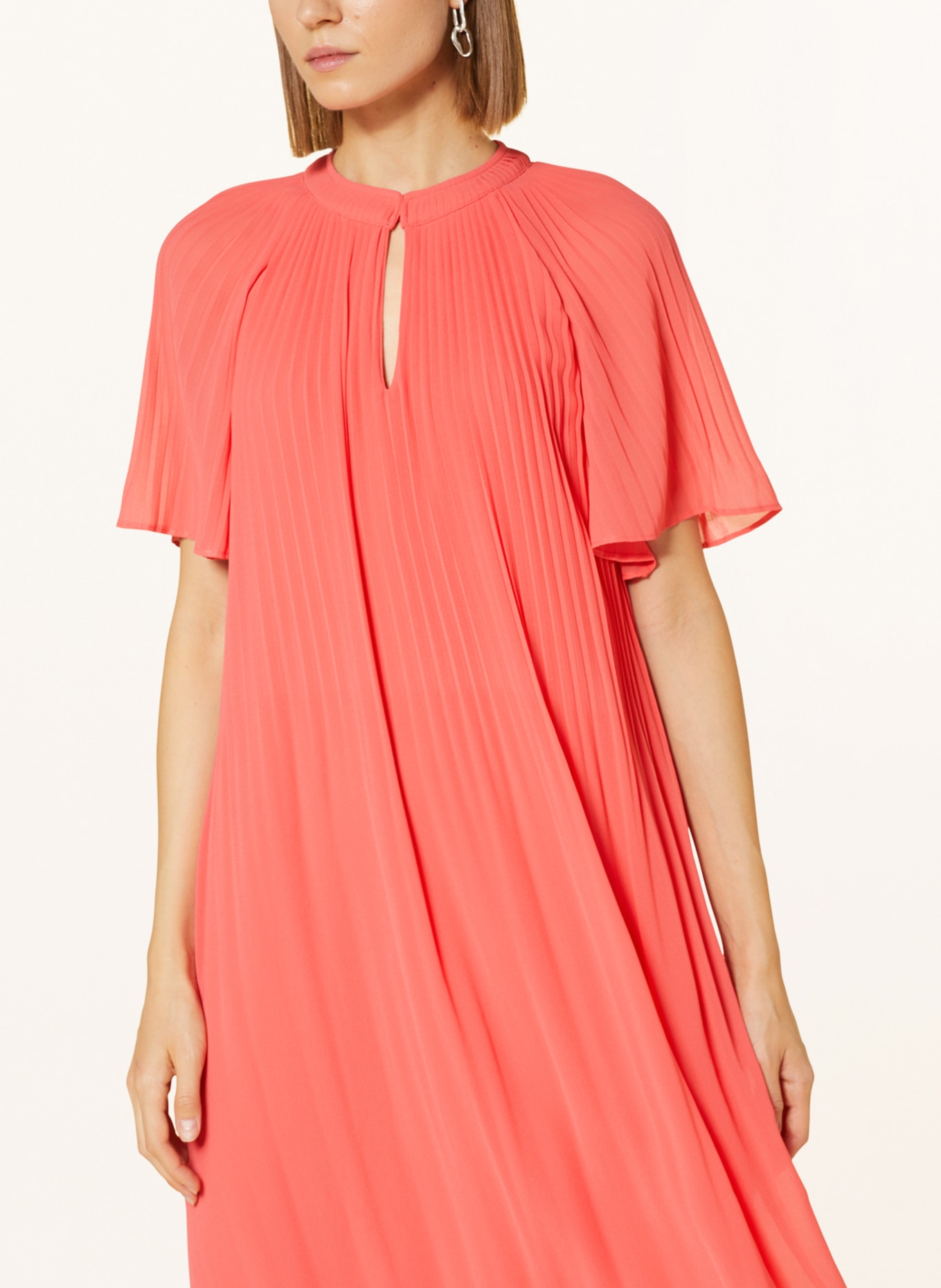 comma Pleated dress, Color: SALMON (Image 4)