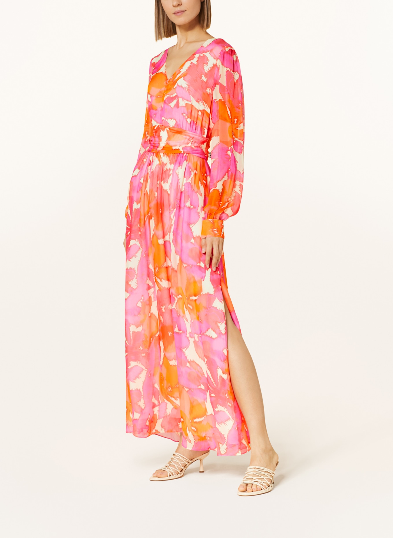 comma Dress, Color: ECRU/ PINK/ ORANGE (Image 2)