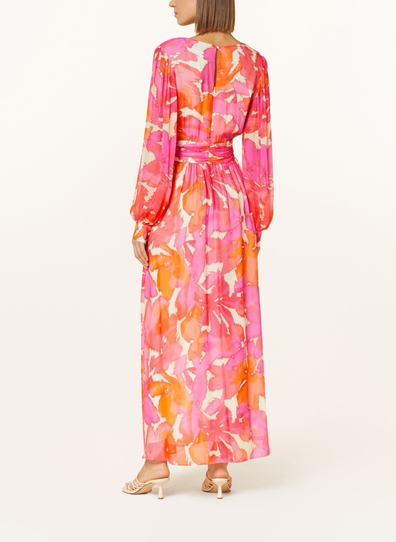 comma Dress, Color: ECRU/ PINK/ ORANGE (Image 3)