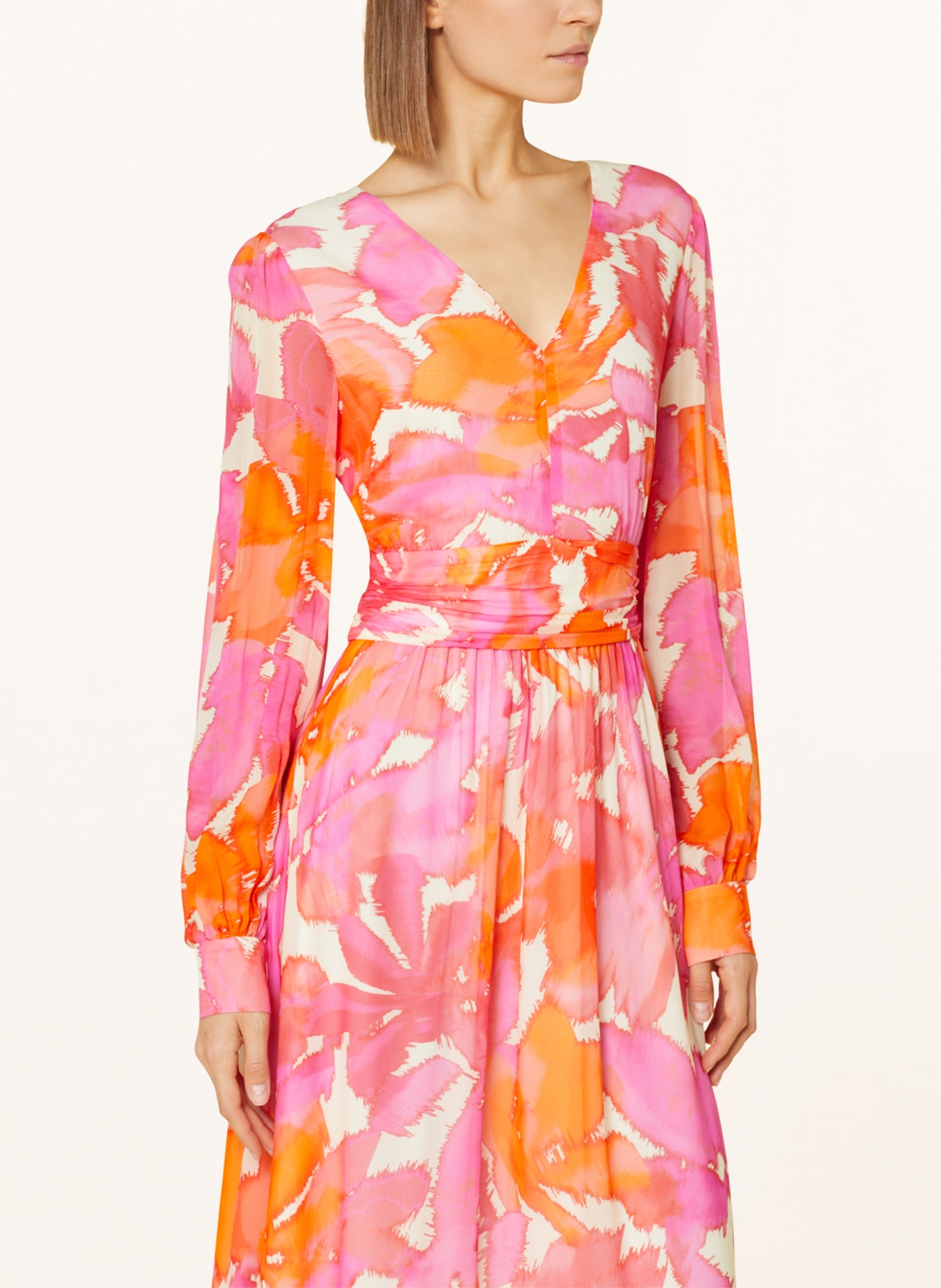 comma Dress, Color: ECRU/ PINK/ ORANGE (Image 4)