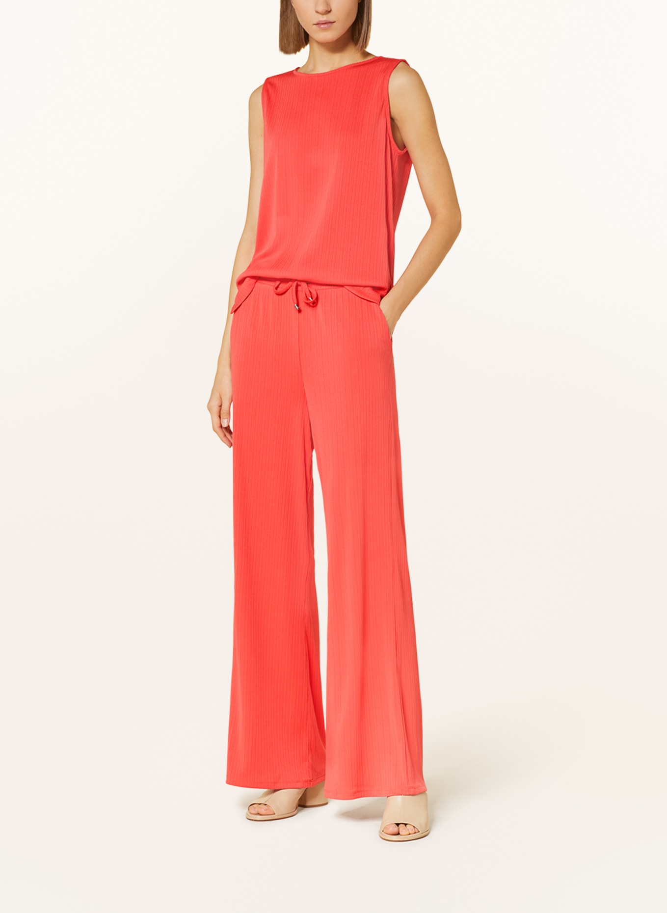 comma Wide leg trousers, Color: LIGHT RED (Image 2)