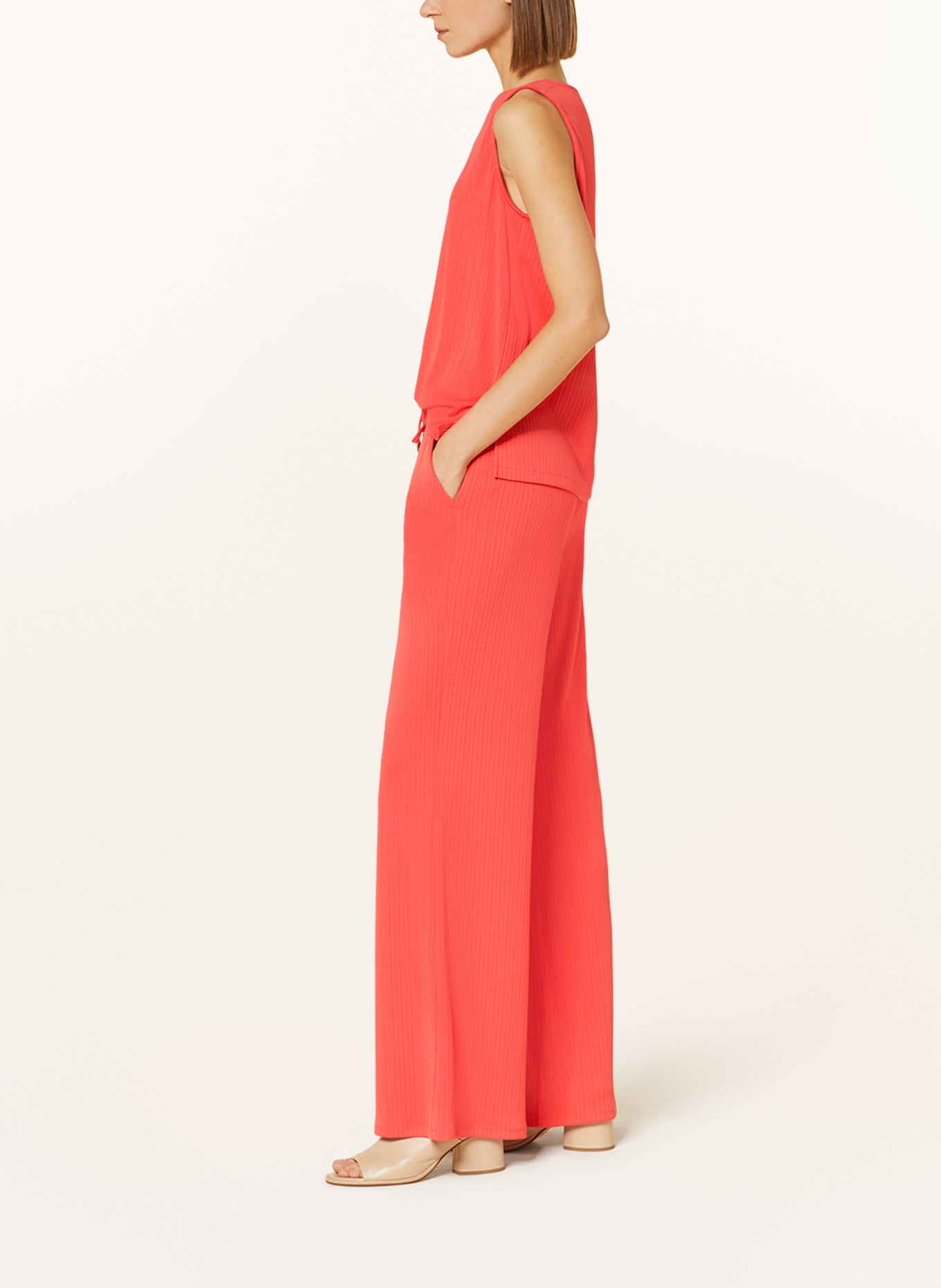 comma Wide leg trousers, Color: LIGHT RED (Image 4)
