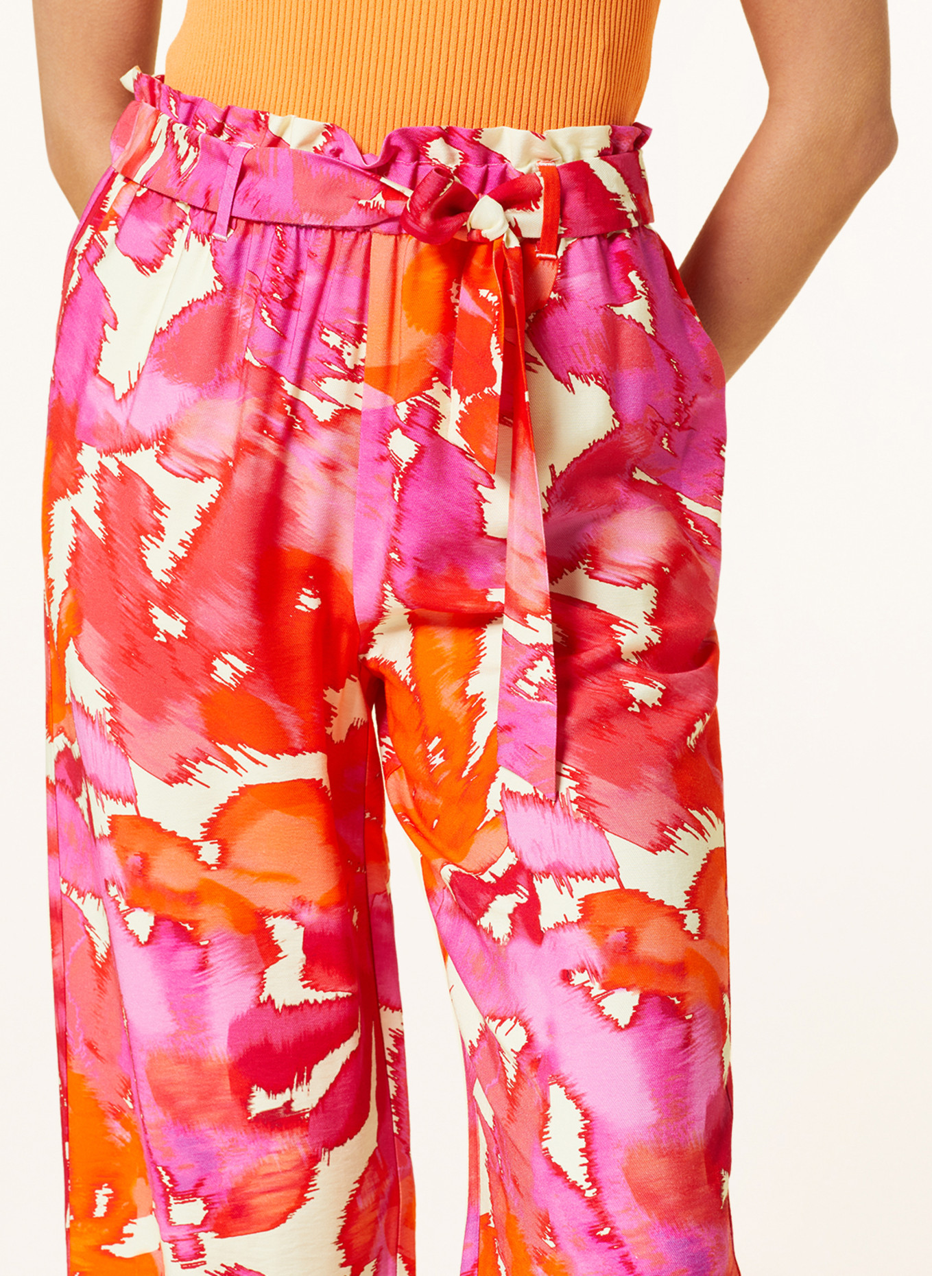 comma 7/8 pants, Color: PINK/ ORANGE (Image 5)