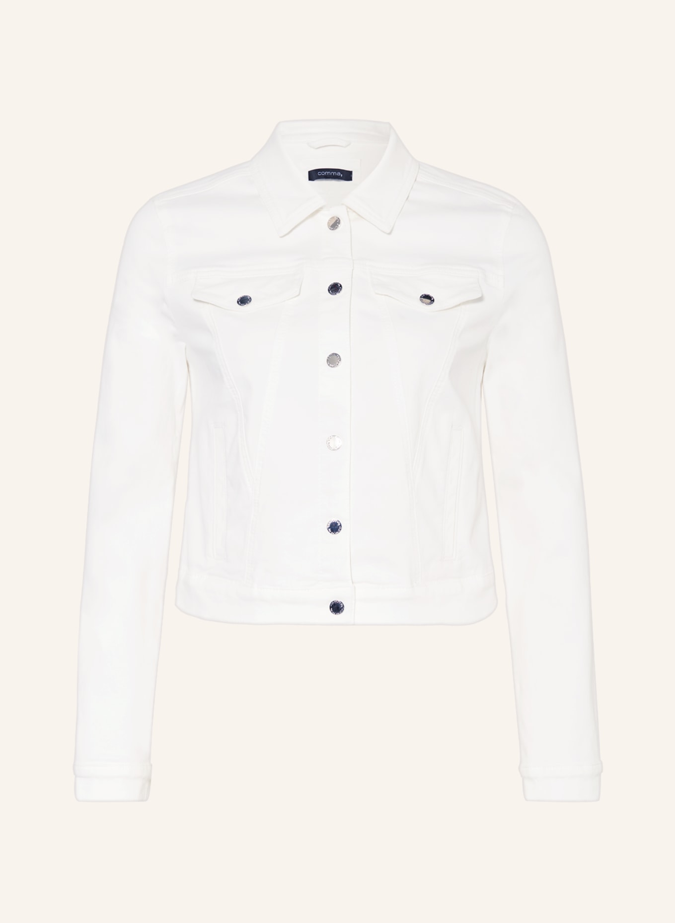 comma Denim jacket, Color: WHITE (Image 1)