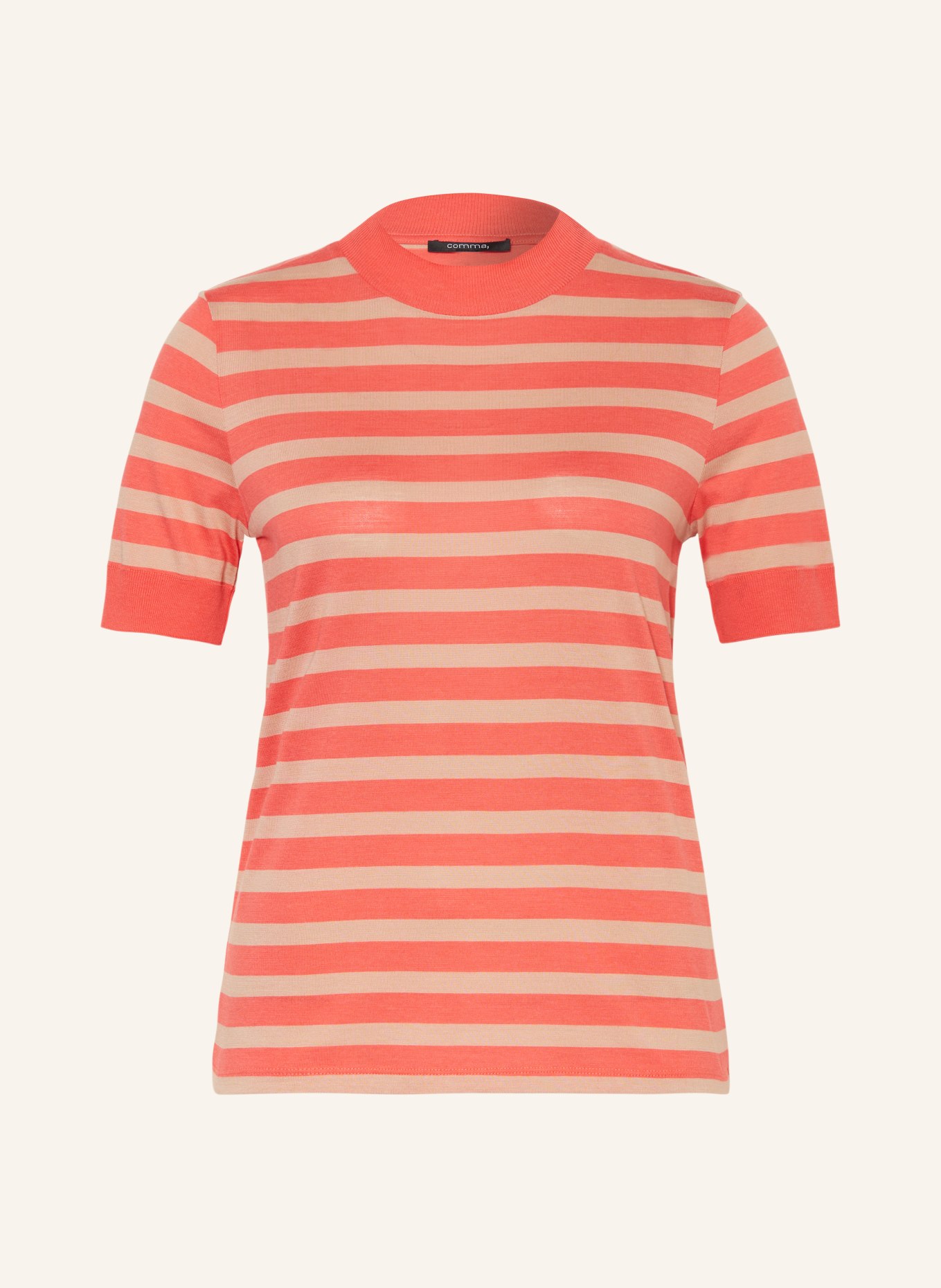 comma T-shirt, Color: LIGHT BROWN/ SALMON (Image 1)