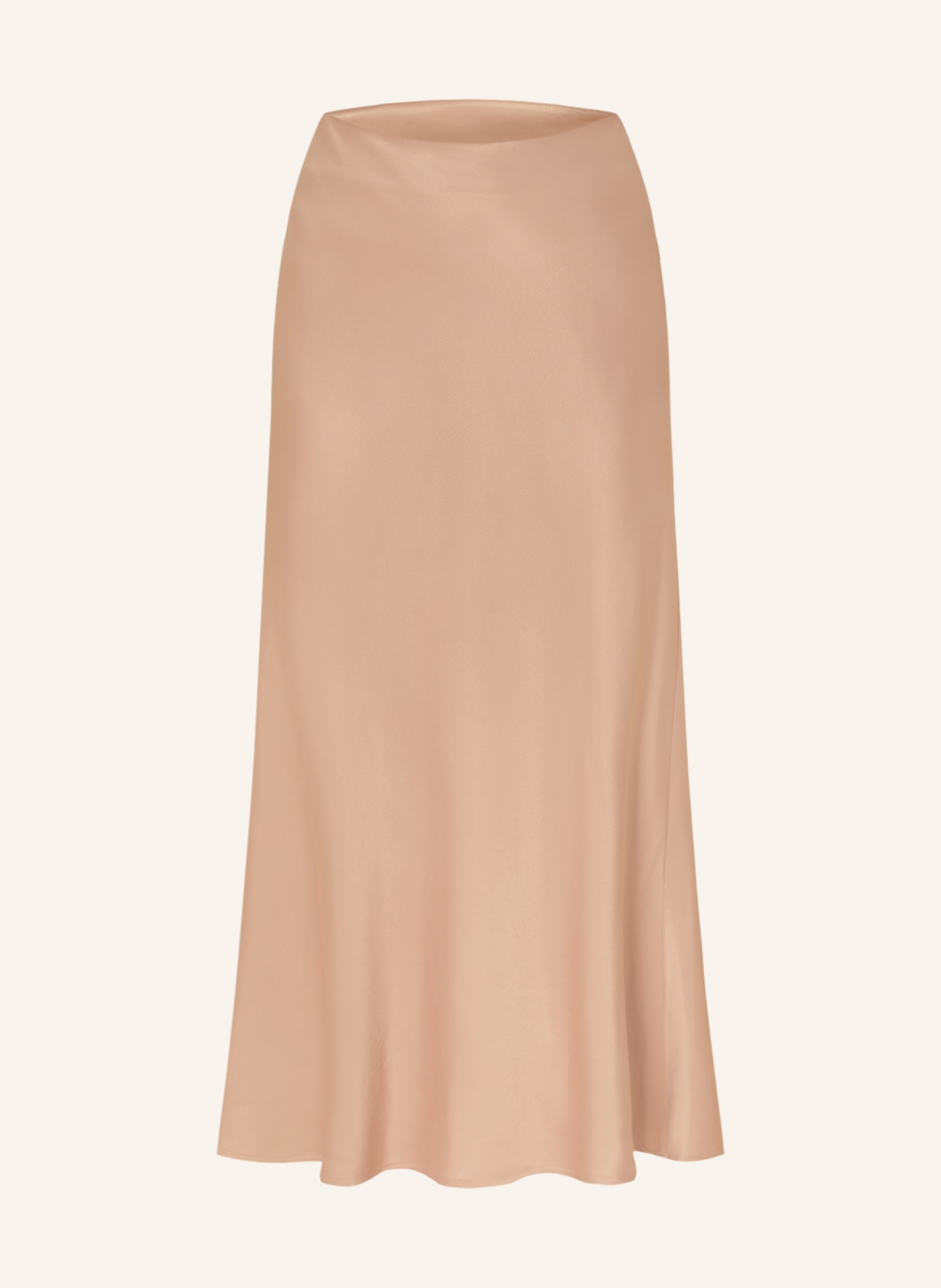 comma Satin skirt, Color: BEIGE (Image 1)