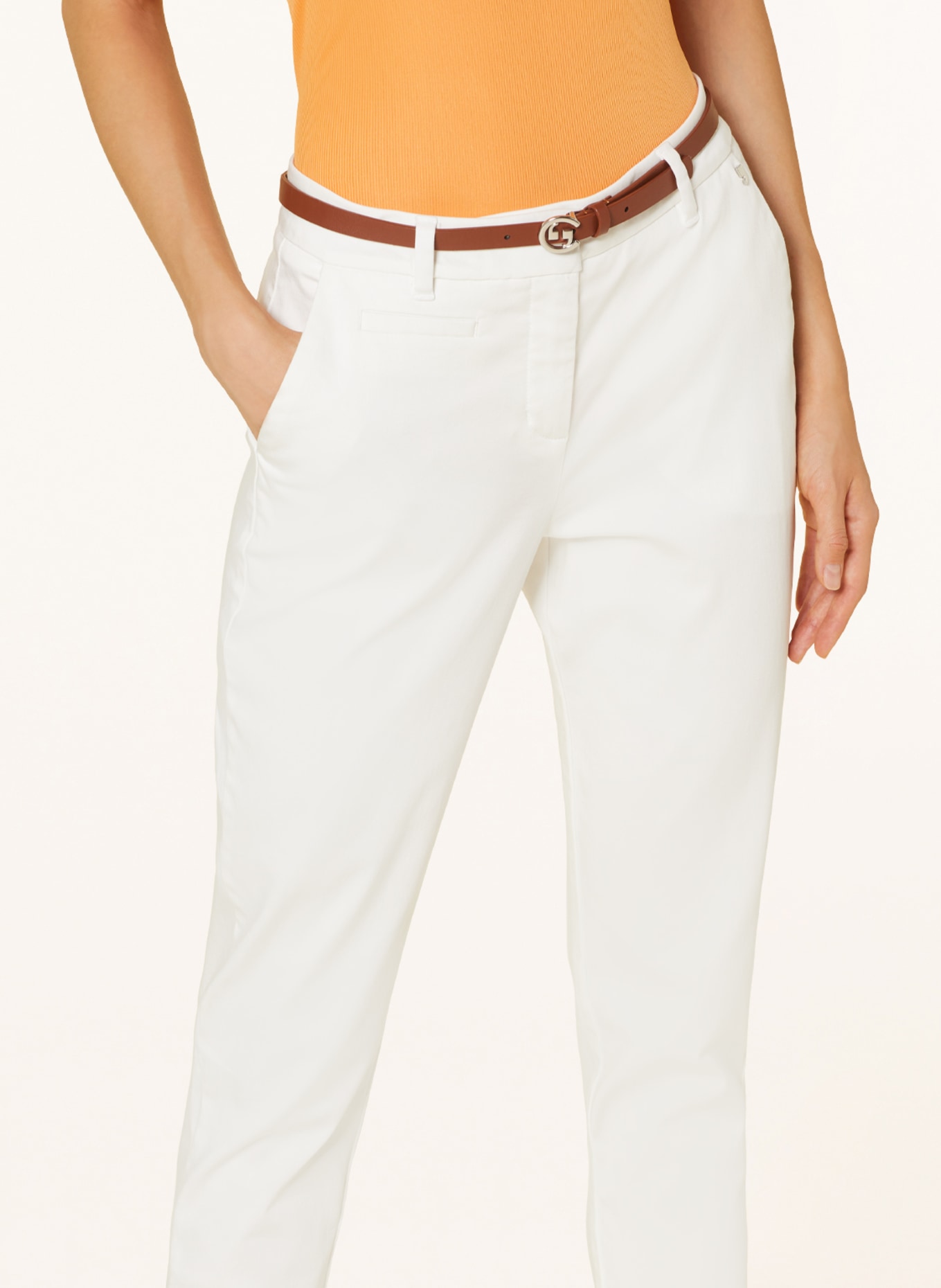 comma Chinos, Color: WHITE (Image 5)