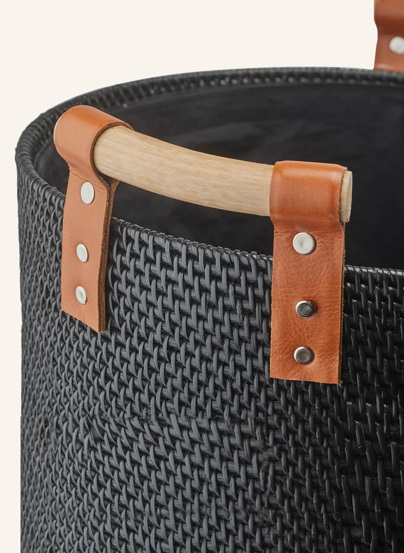 AQUANOVA Wäschekorb CINO: SCHWARZ