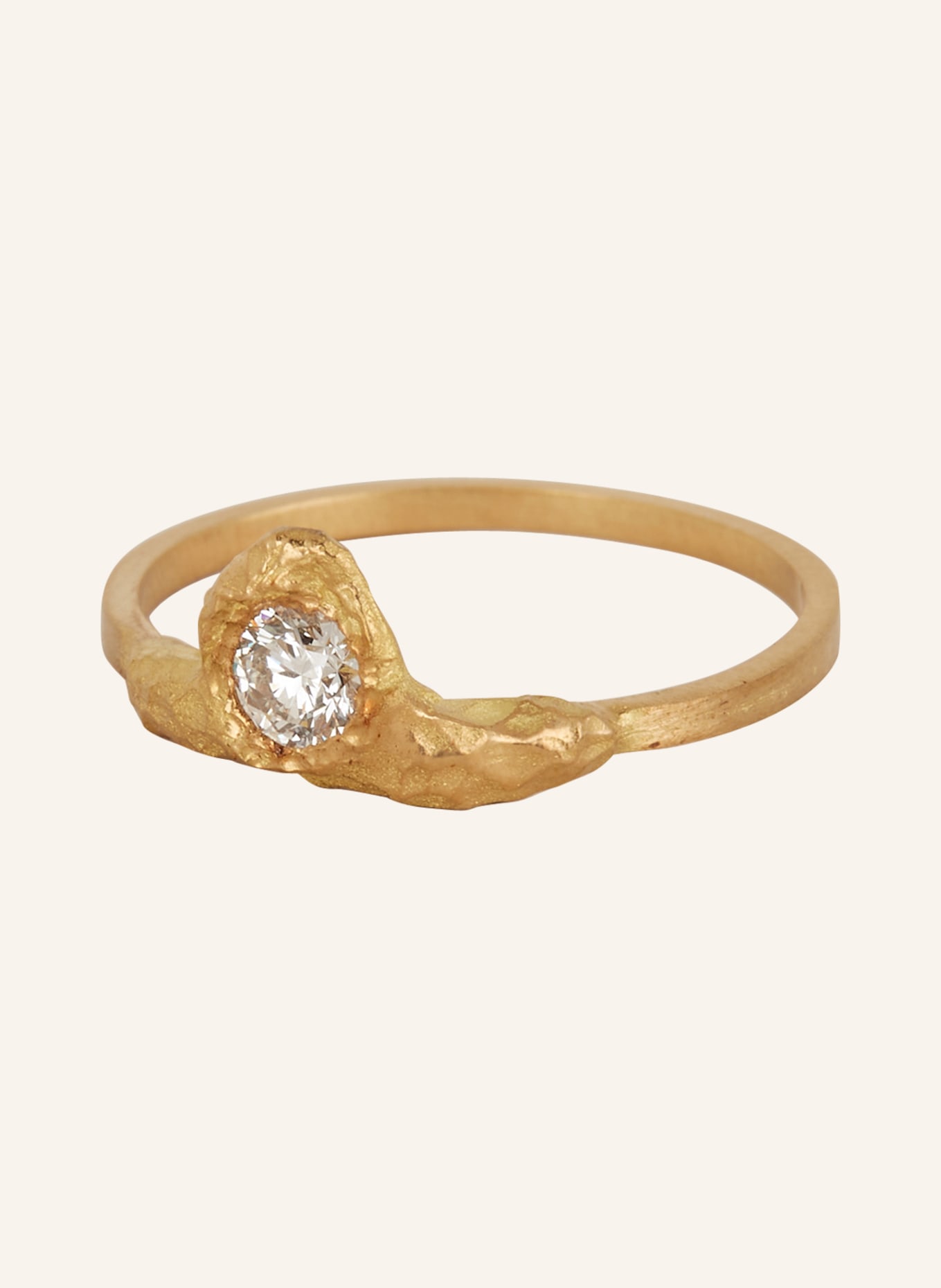 ELHANATI Ring IMAN 0.20 with diamond, Color: GOLD/ WHITE (Image 1)