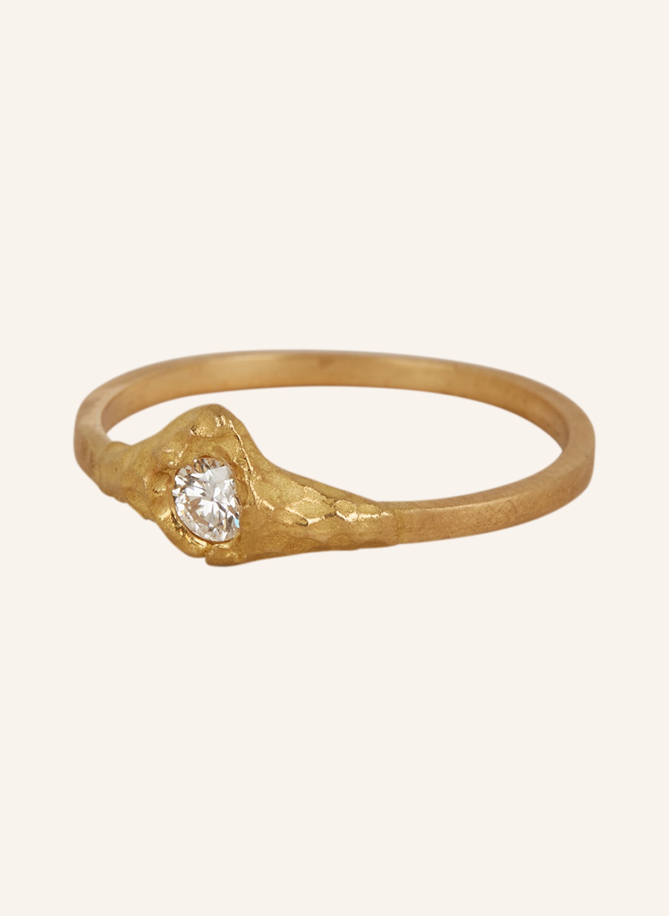 ELHANATI Ring IMAN 0.10 with diamond, Color: GOLD/ WHITE (Image 1)