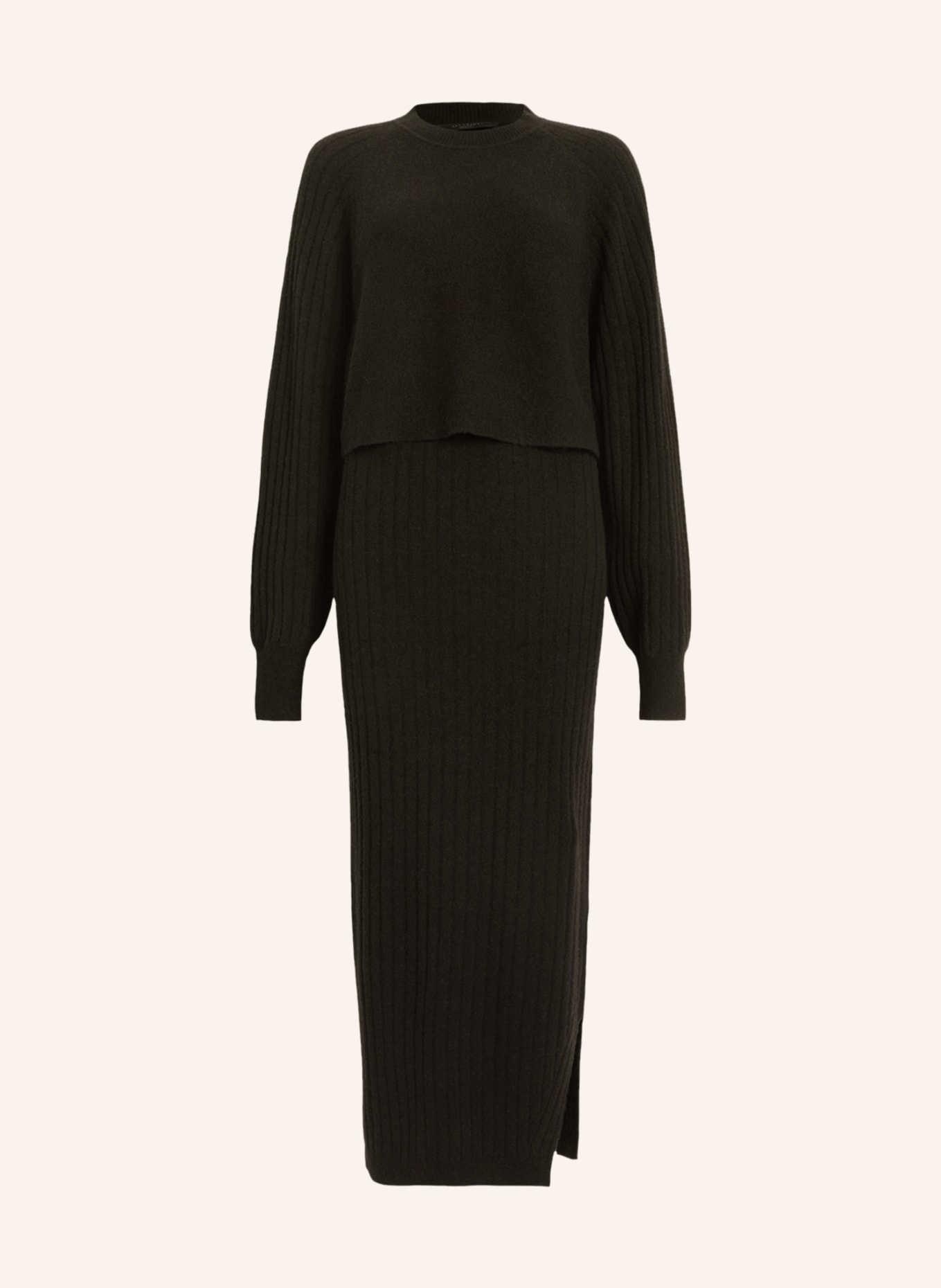 ALLSAINTS Set MARGOT: Kleid und Cropped-Pullover, Farbe: SCHWARZ (Bild 1)