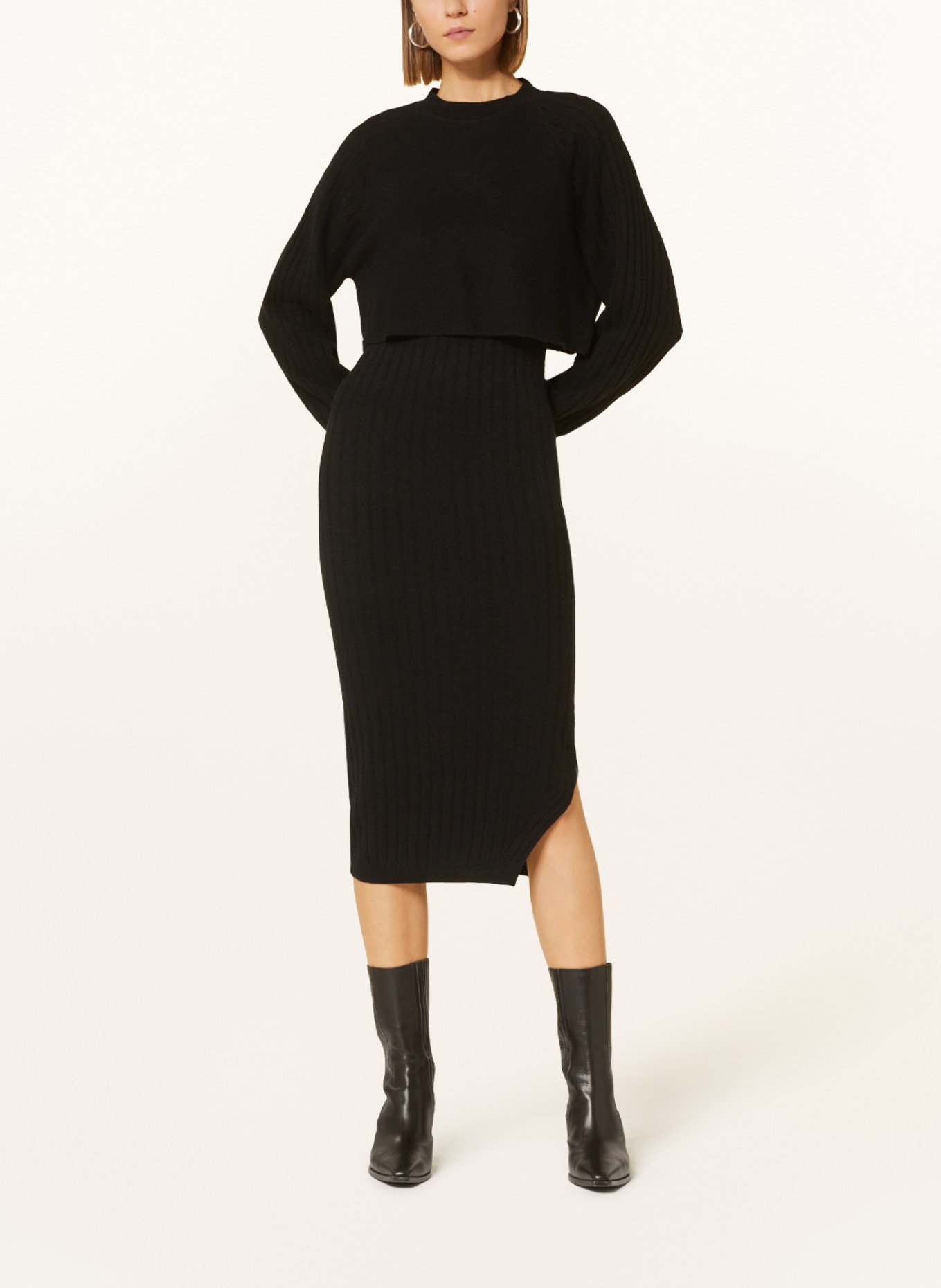 ALLSAINTS Set MARGOT: Kleid und Cropped-Pullover, Farbe: SCHWARZ (Bild 2)
