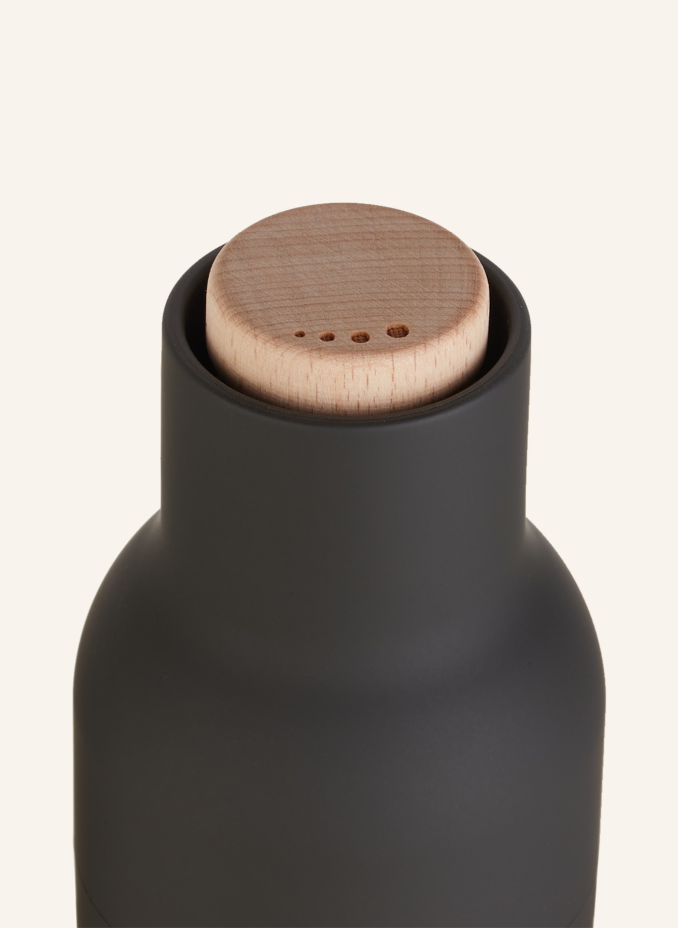 Audo COPENHAGEN Pepper and salt grinder BOTTLE GRINDER SMALL, Color: LIGHT GRAY/ DARK GRAY/ LIGHT BROWN (Image 2)