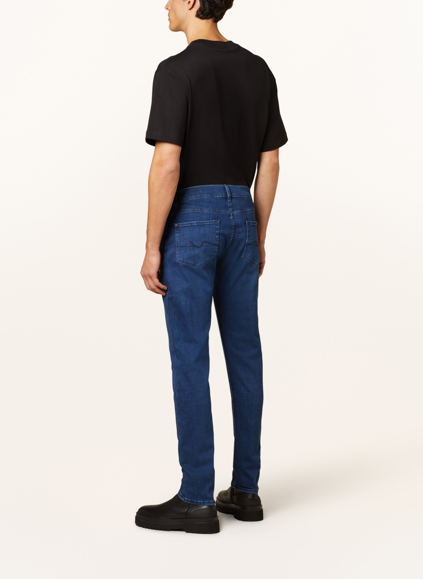 7 for all mankind Jeans Slimmy Tapered Fit, Farbe: MID BLUE (Bild 3)
