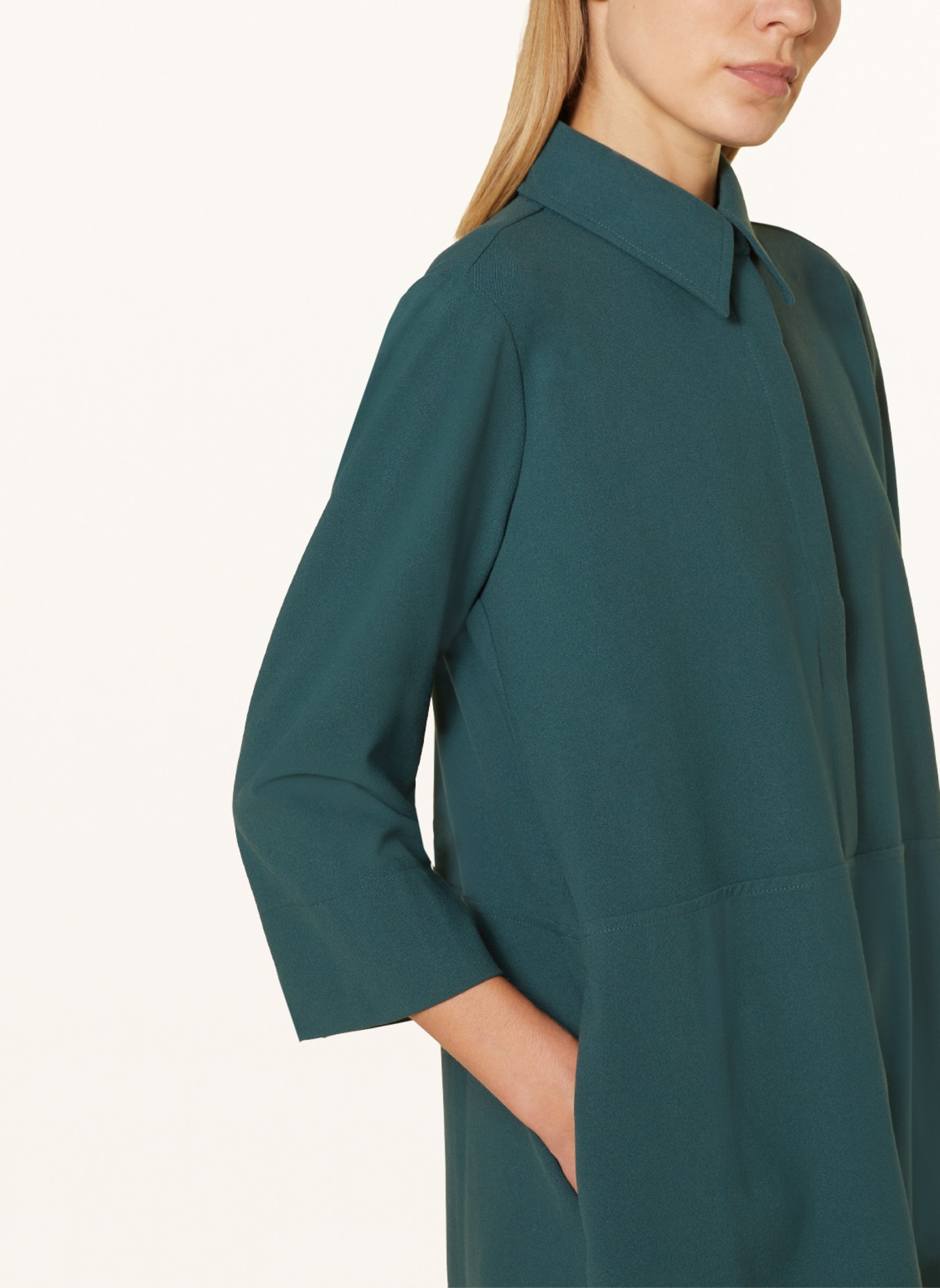 OPUS Dress WAKEMI with 3/4 sleeves, Color: DARK GREEN (Image 4)