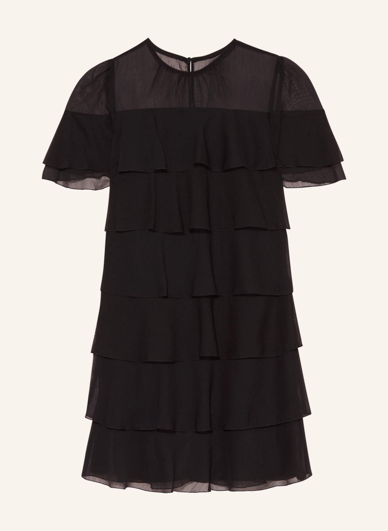 Phase Eight Dress NIKA with frills, Color: BLACK (Image 1)