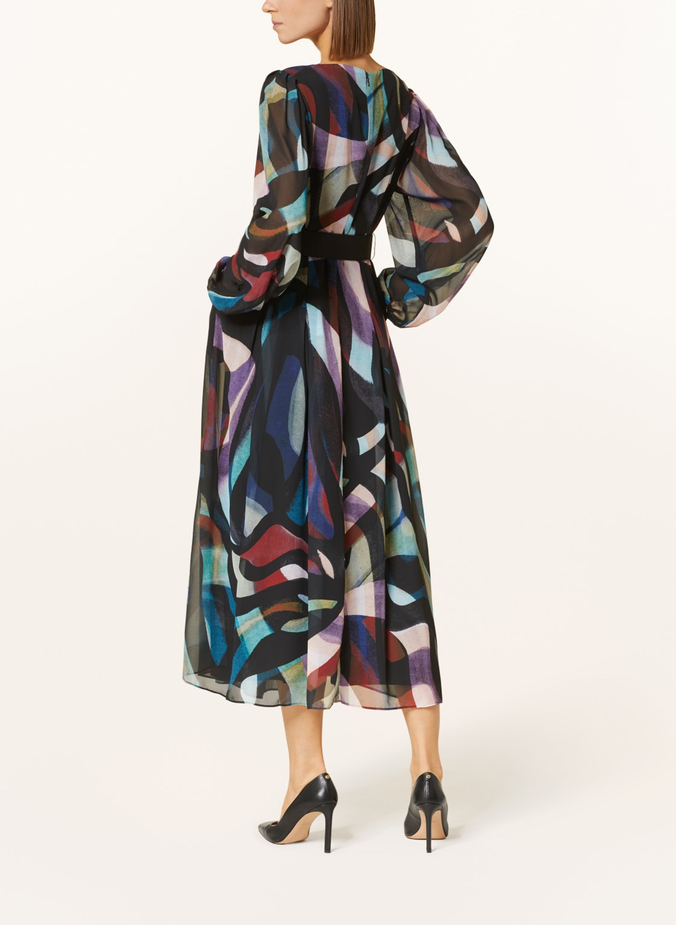 Phase Eight Kleid SKY, Farbe: SCHWARZ/ PETROL/ ROT (Bild 3)