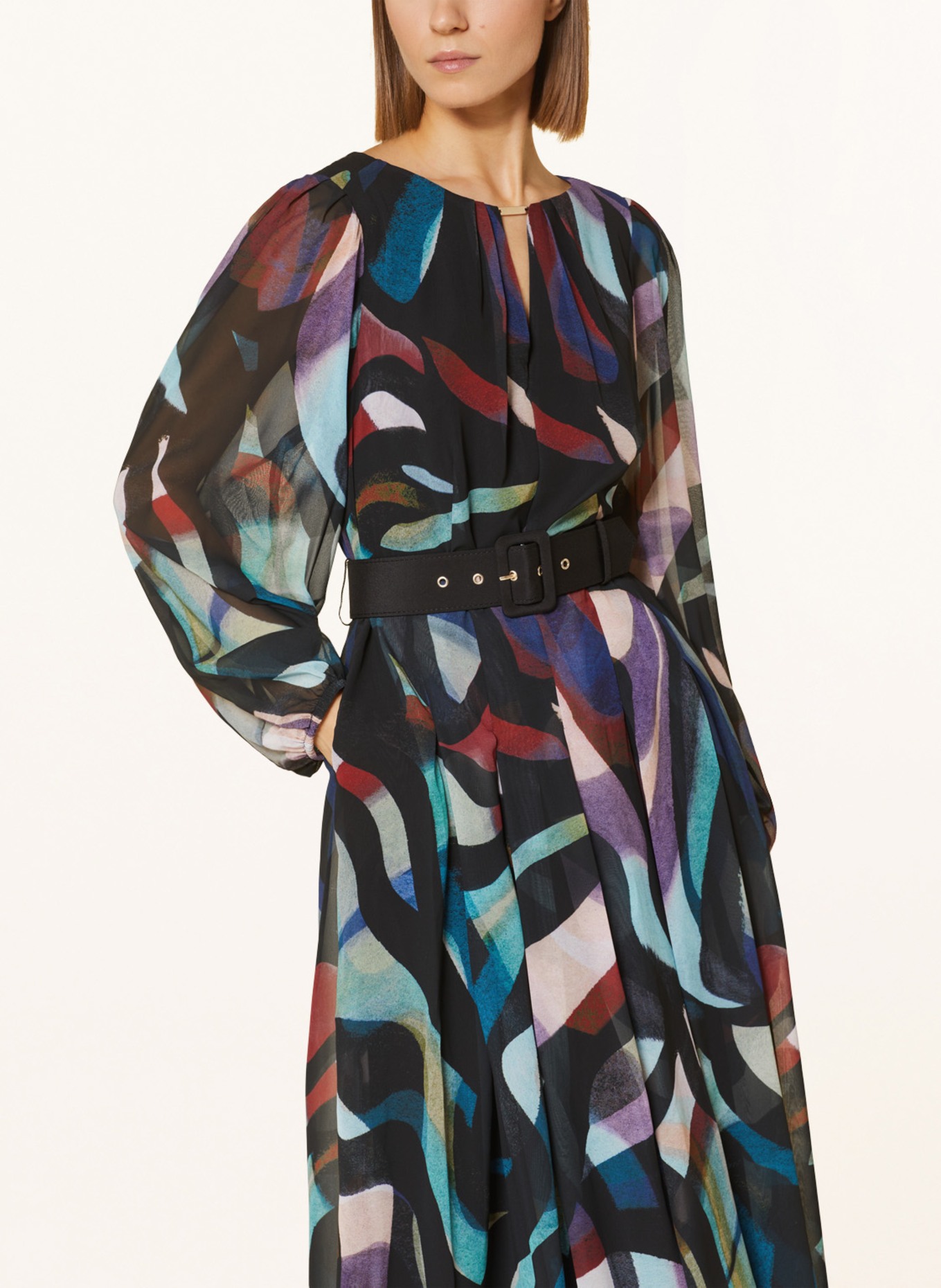 Phase Eight Kleid SKY, Farbe: SCHWARZ/ PETROL/ ROT (Bild 4)