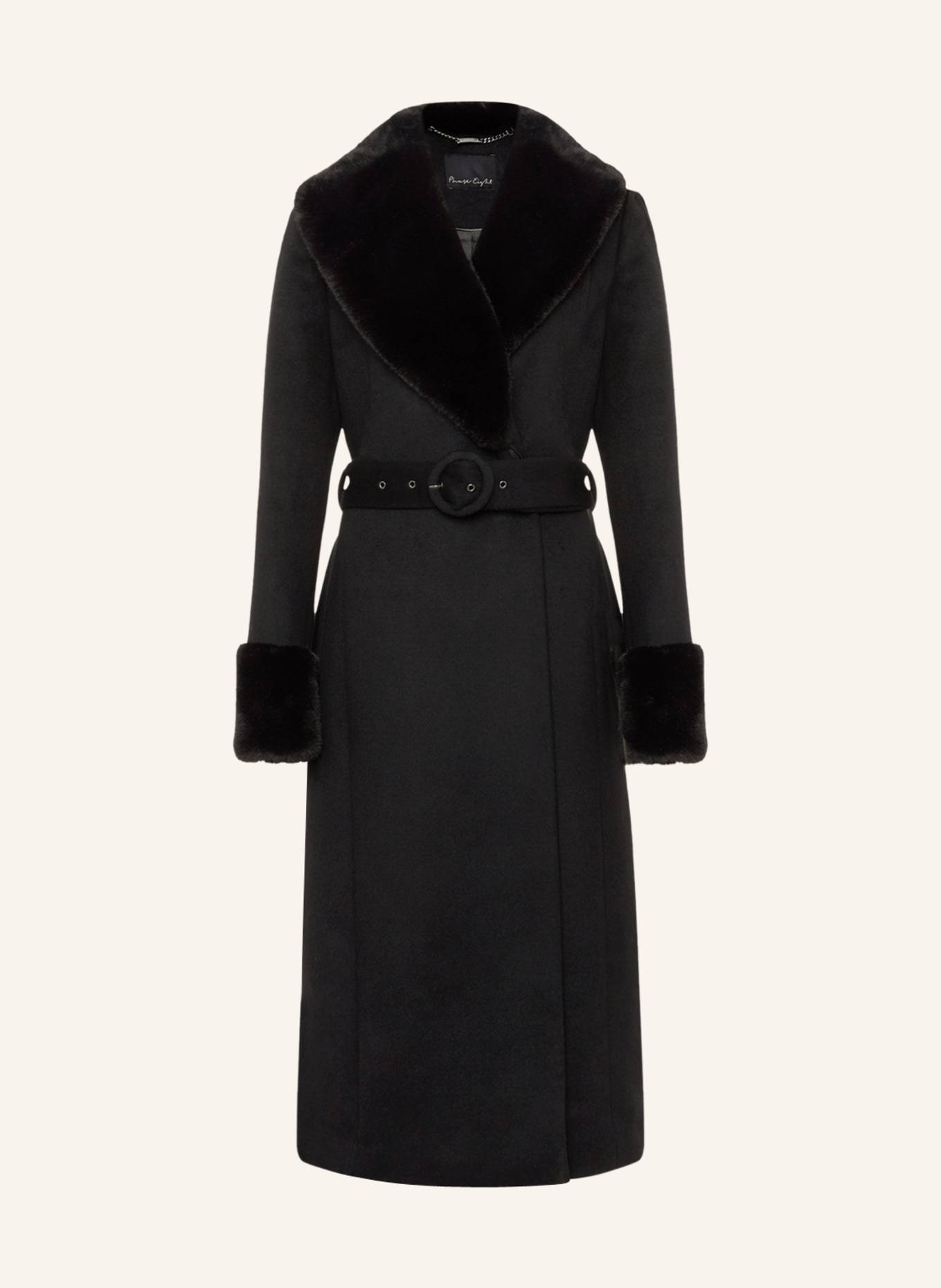 Phase Eight Coat ZYLAH with faux fur, Color: BLACK (Image 1)