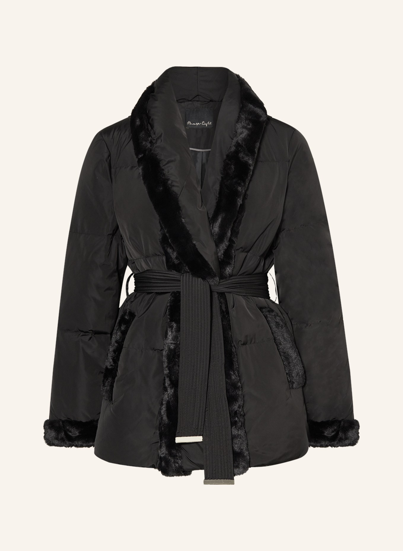 Phase Eight Down jacket NELLE with faux fur in black